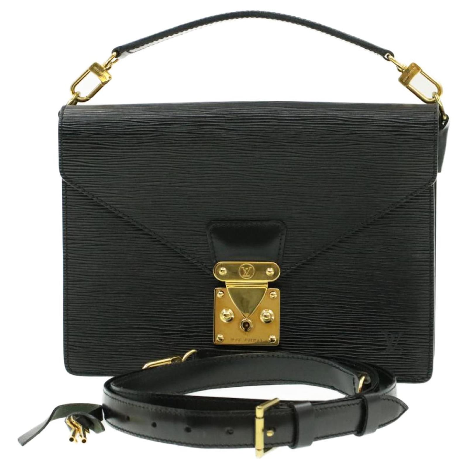 LOUIS VUITTON Epi Sac Biface 3Way Hand Bag Briefcase Black M52322