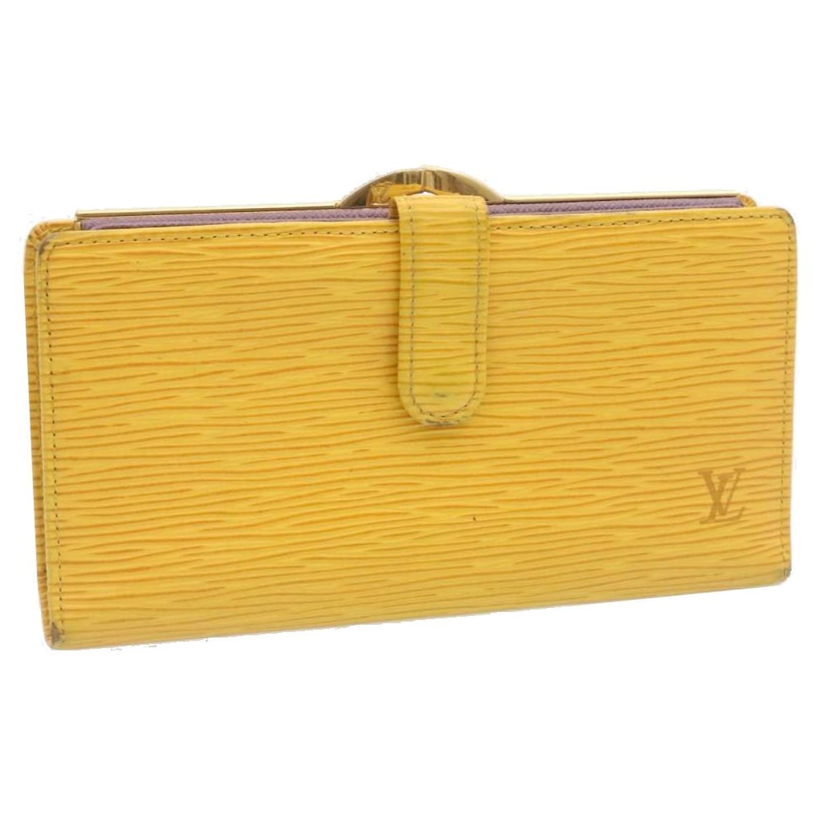 LOUIS VUITTON Epi Continental Viennois Long Wallet Yellow M63259 LV Auth  ms189 Leather ref.431559 - Joli Closet