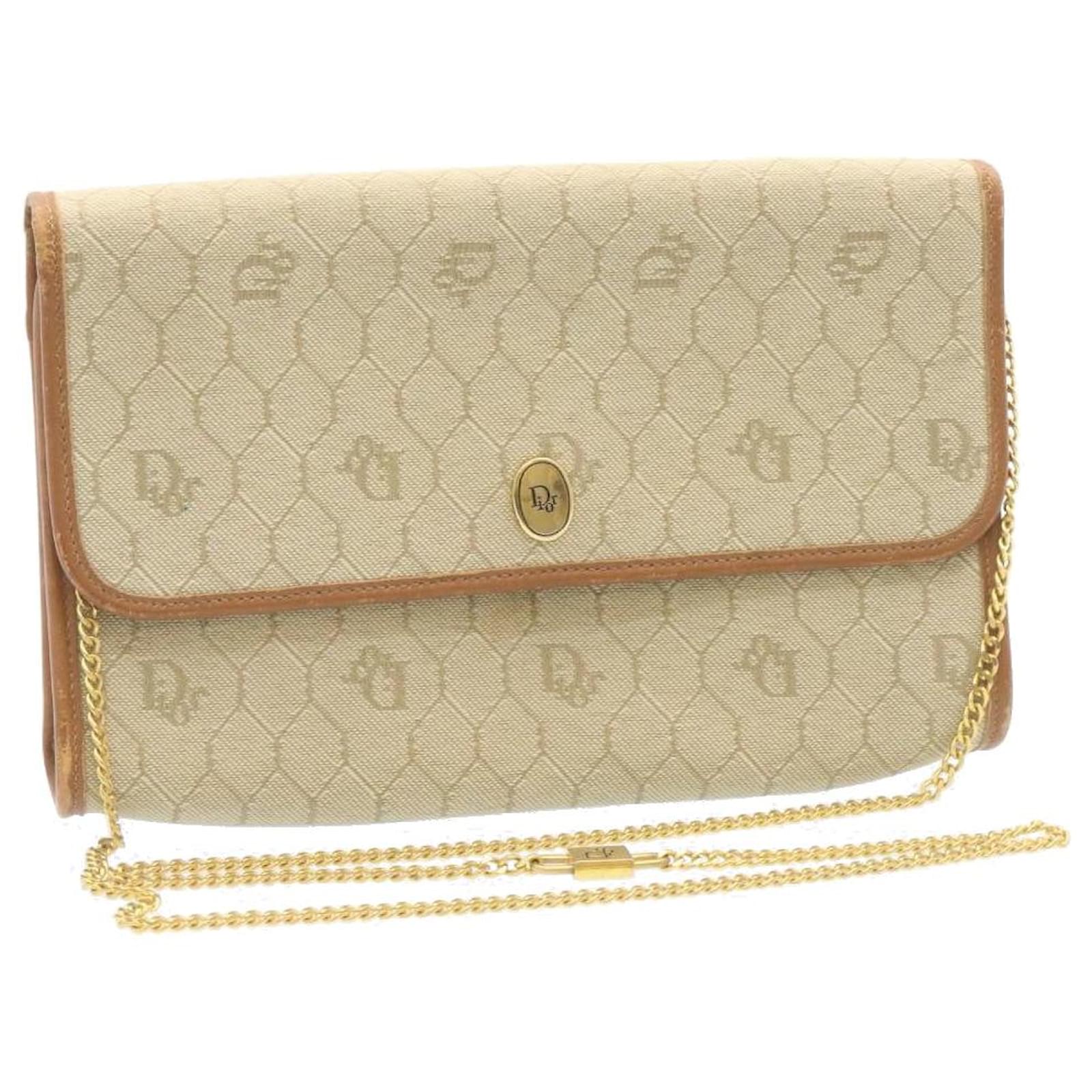 Christian Dior Honeycomb Pattern Chain Crossbody Shoulder bag