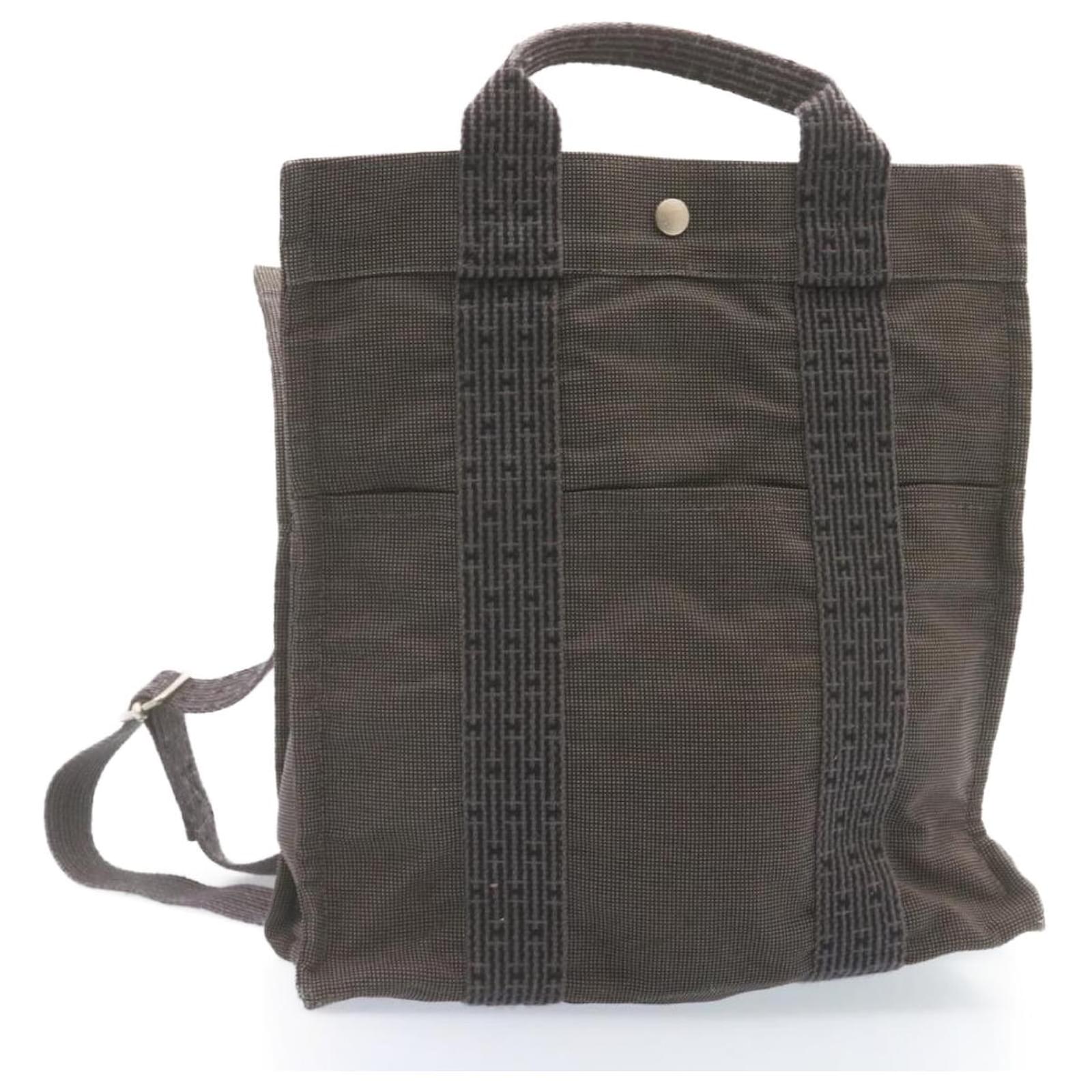 Hermès HERMES Zaino Her Line A Dos MM Grigio Autentico 24282 Tela  ref.431832 - Joli Closet