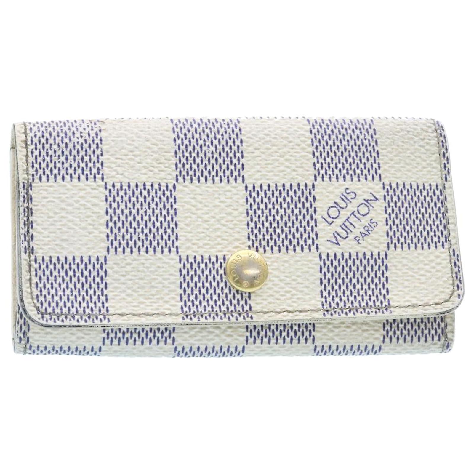 Louis Vuitton Damier Azur 4 Key Holder Case Multicles Wallet