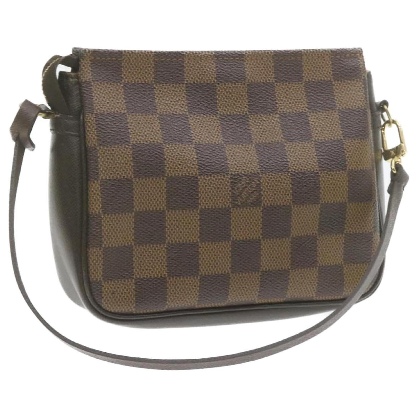 LOUIS VUITTON Damier Ebene Trousse Make Up Pouch N51982 LV Auth