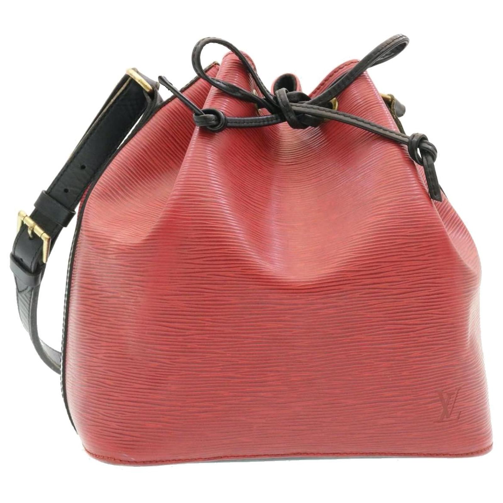 Louis Vuitton Red / Black Epi Leather Petit Noe Shoulder Bag Louis
