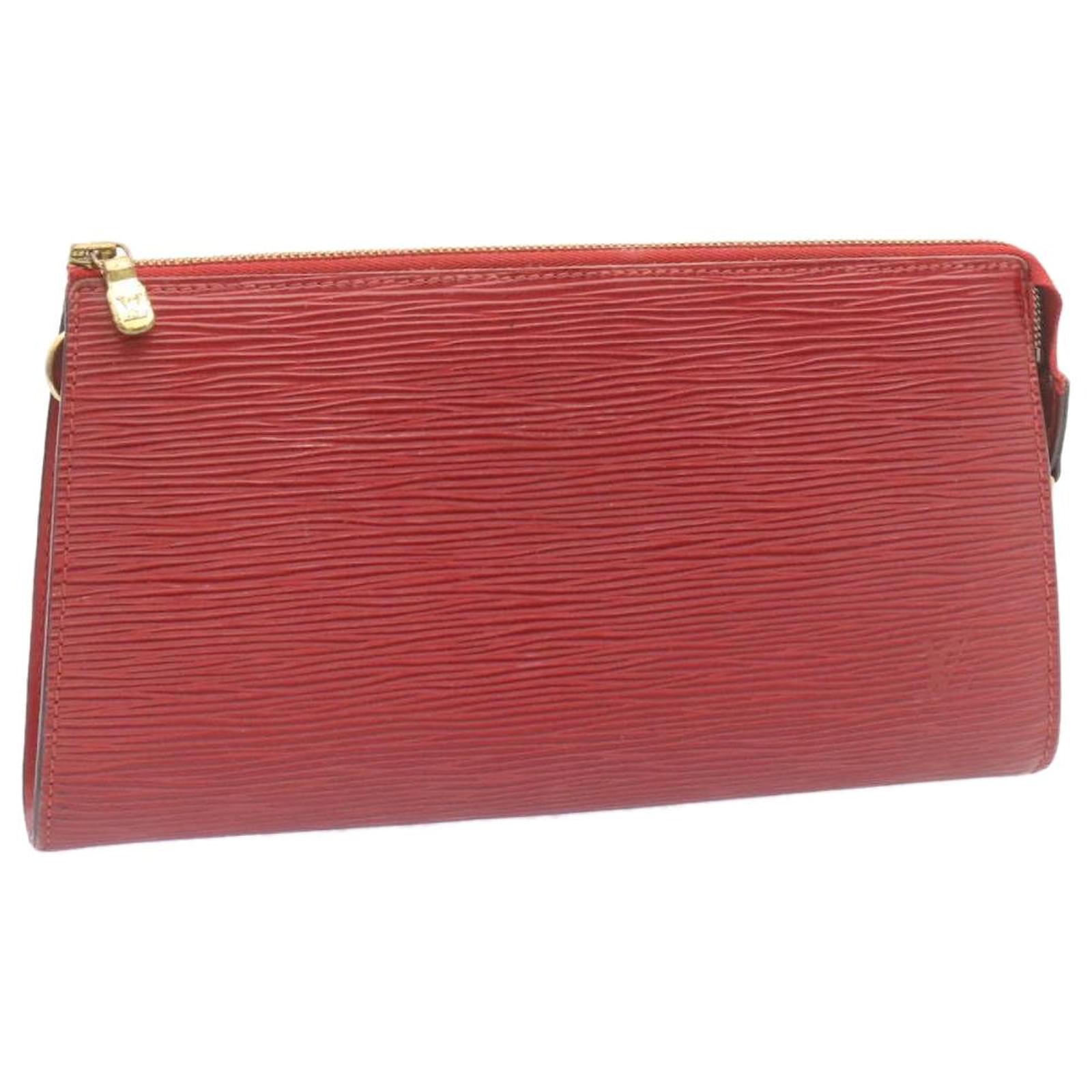 Louis Vuitton Red Epi Leather Pochette Accessoires Bag Louis Vuitton