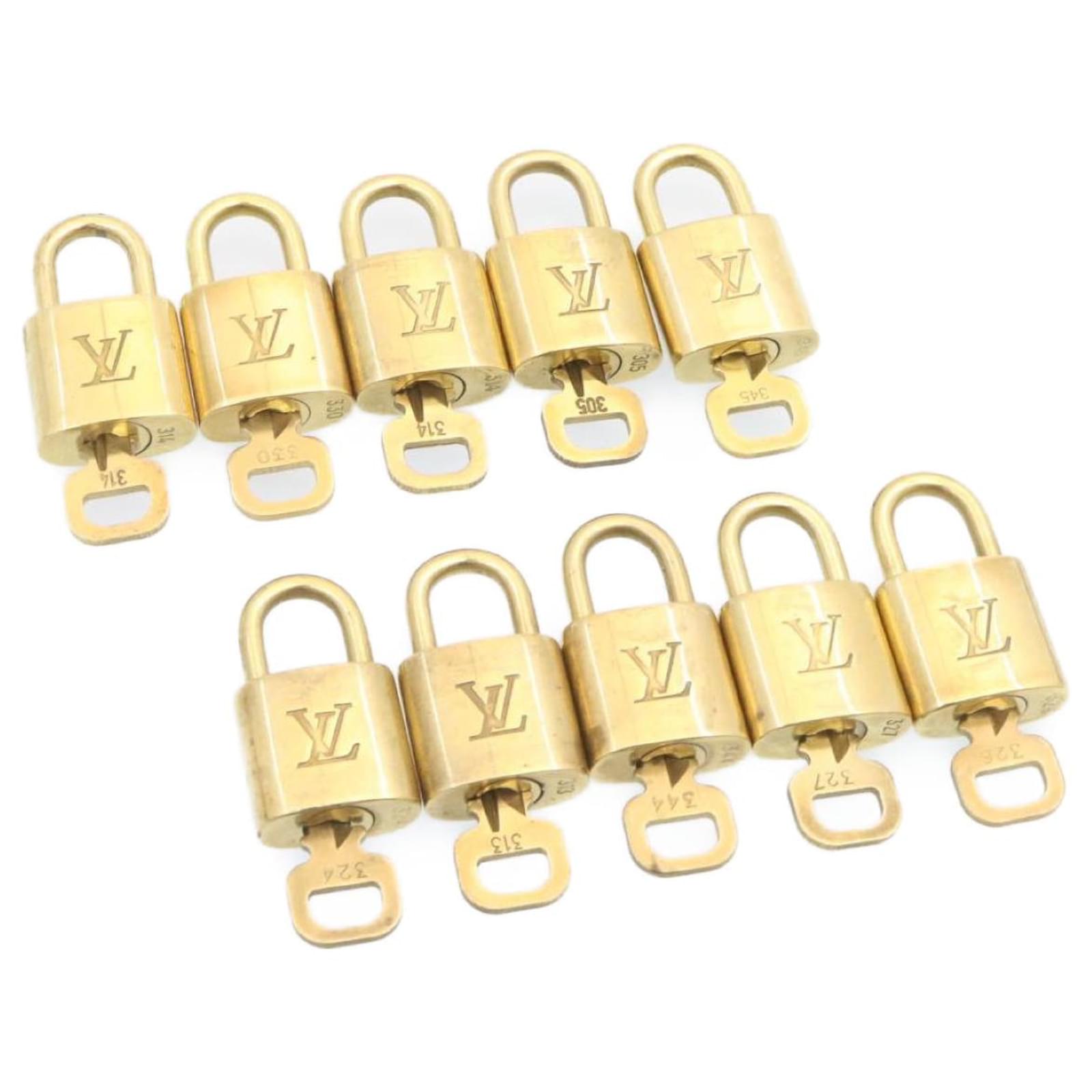 🔐 Gold Louis Vuitton Padlock with Key (Recently Polished)