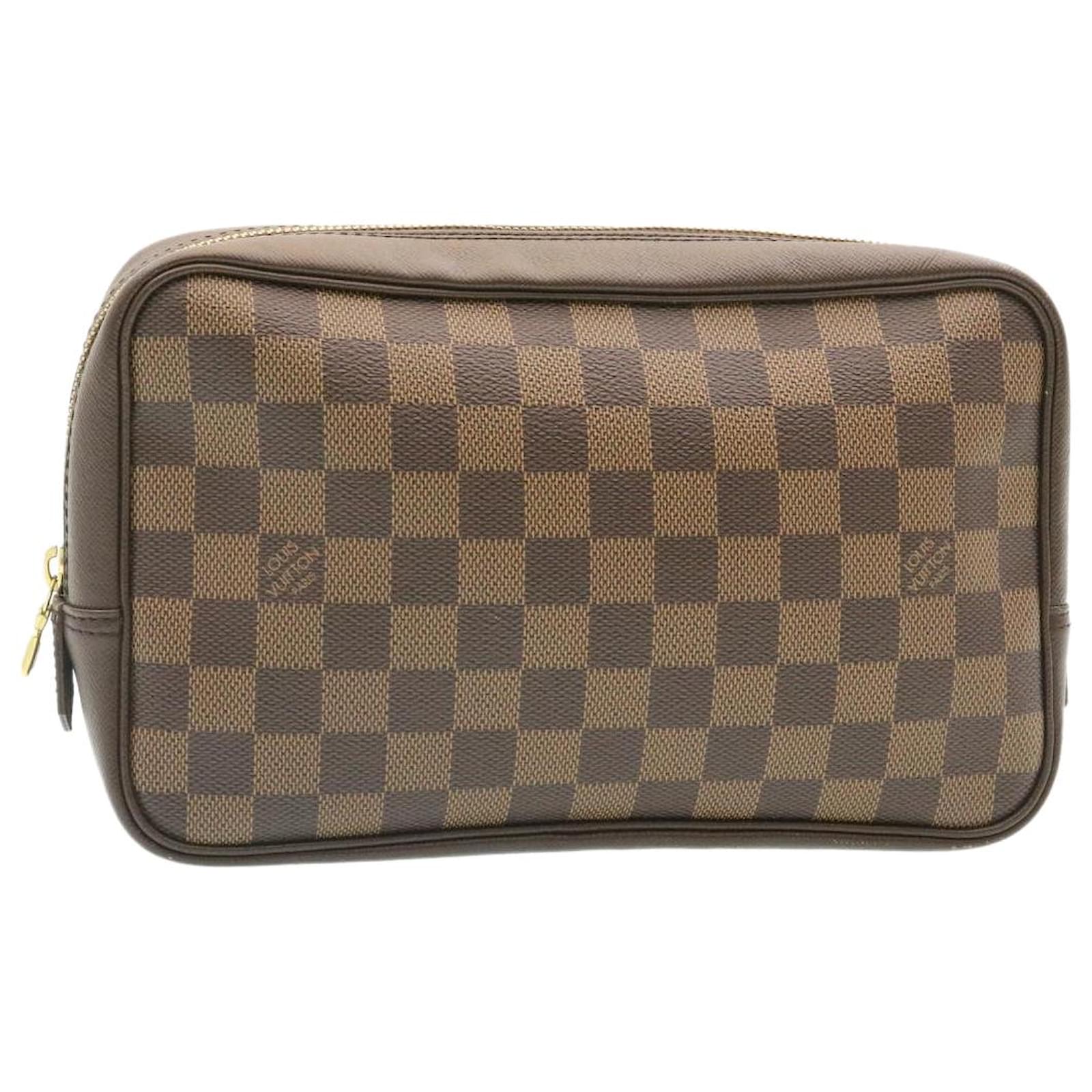 Louis Vuitton Trousse Toilette Pouch Brown Canvas Damier Ebene