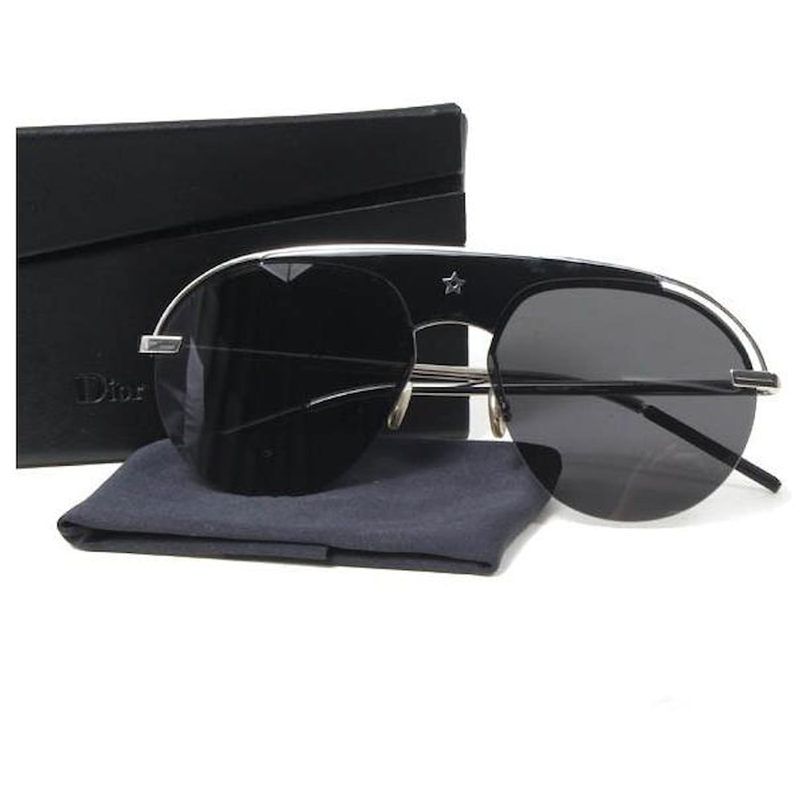 Used] Christian Dior Christian Dior Sunglasses 58  15 145 CSA2K Silver  Black Plastic ref.432983 - Joli Closet