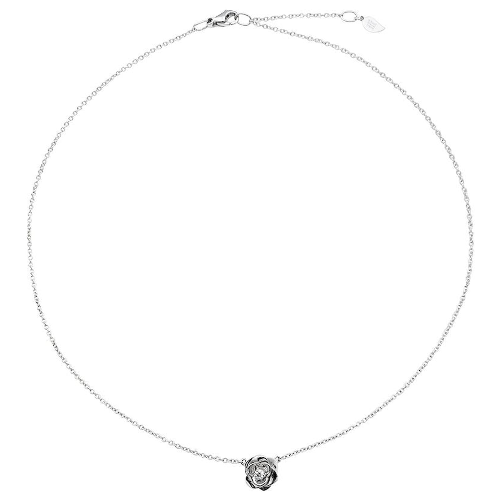 Piaget "Rose" necklace in white gold and diamond. ref.433273 Joli Closet