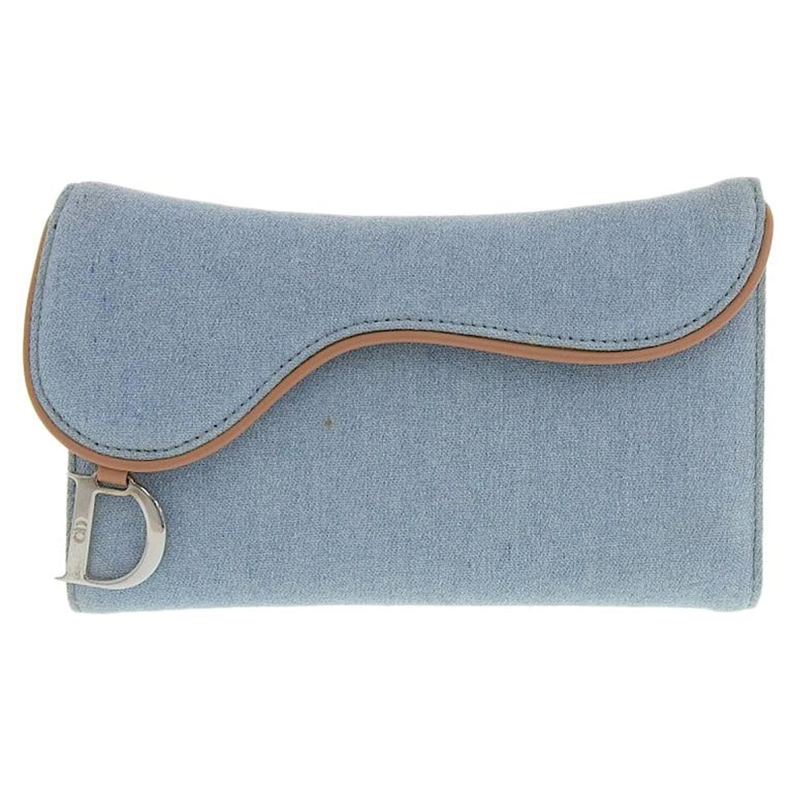 [Used] Christian Dior Christian Dior saddle bifold wallet denim light