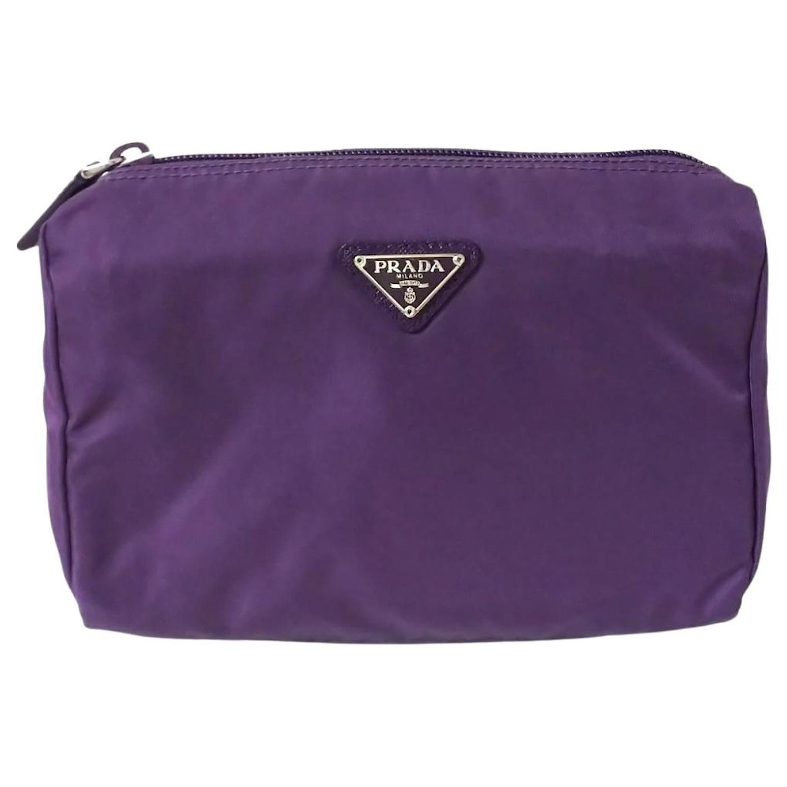 purple prada clutch