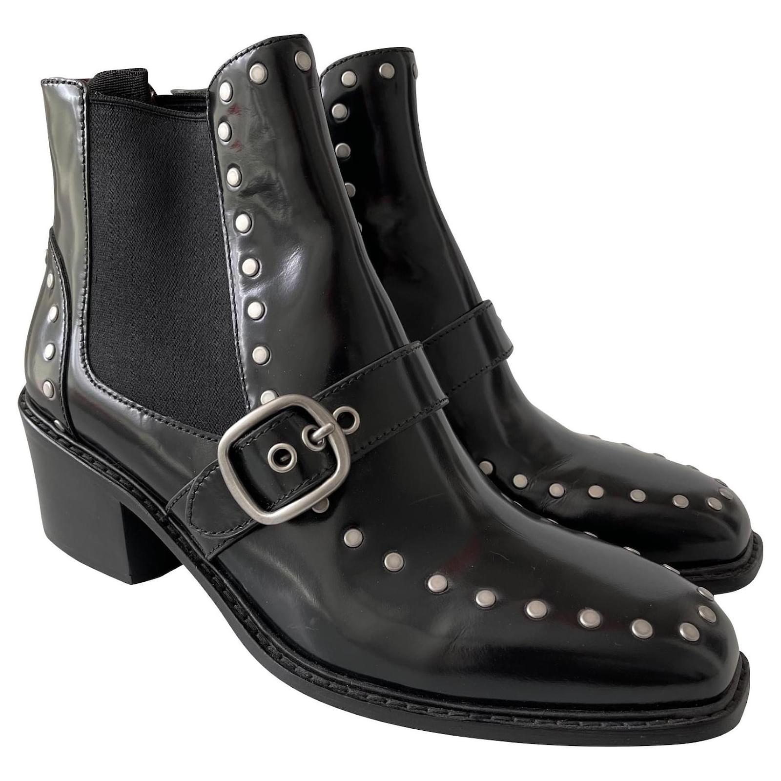 Structureel Op risico gokken Coach chelsea boots with studs size US 10=40 Black Leather ref.435541 -  Joli Closet