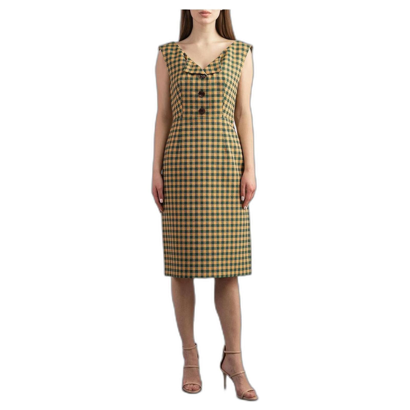 prada plaid dress