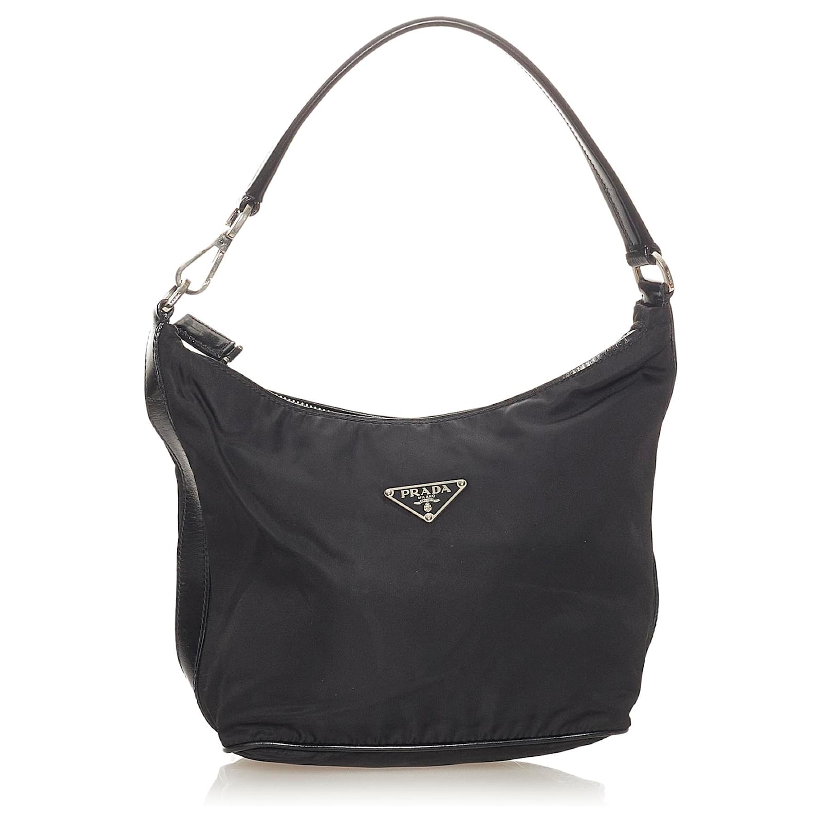 Prada bolso bandolera negro tessuto Cuero Becerro Nylon Paño ref.437289 -  Joli Closet