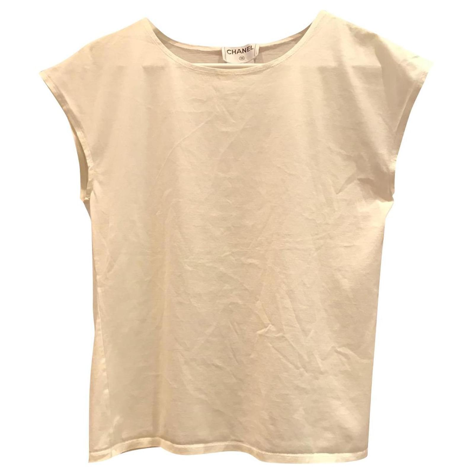 Chanel White T-Shirt Cotton ref.437913 - Joli Closet