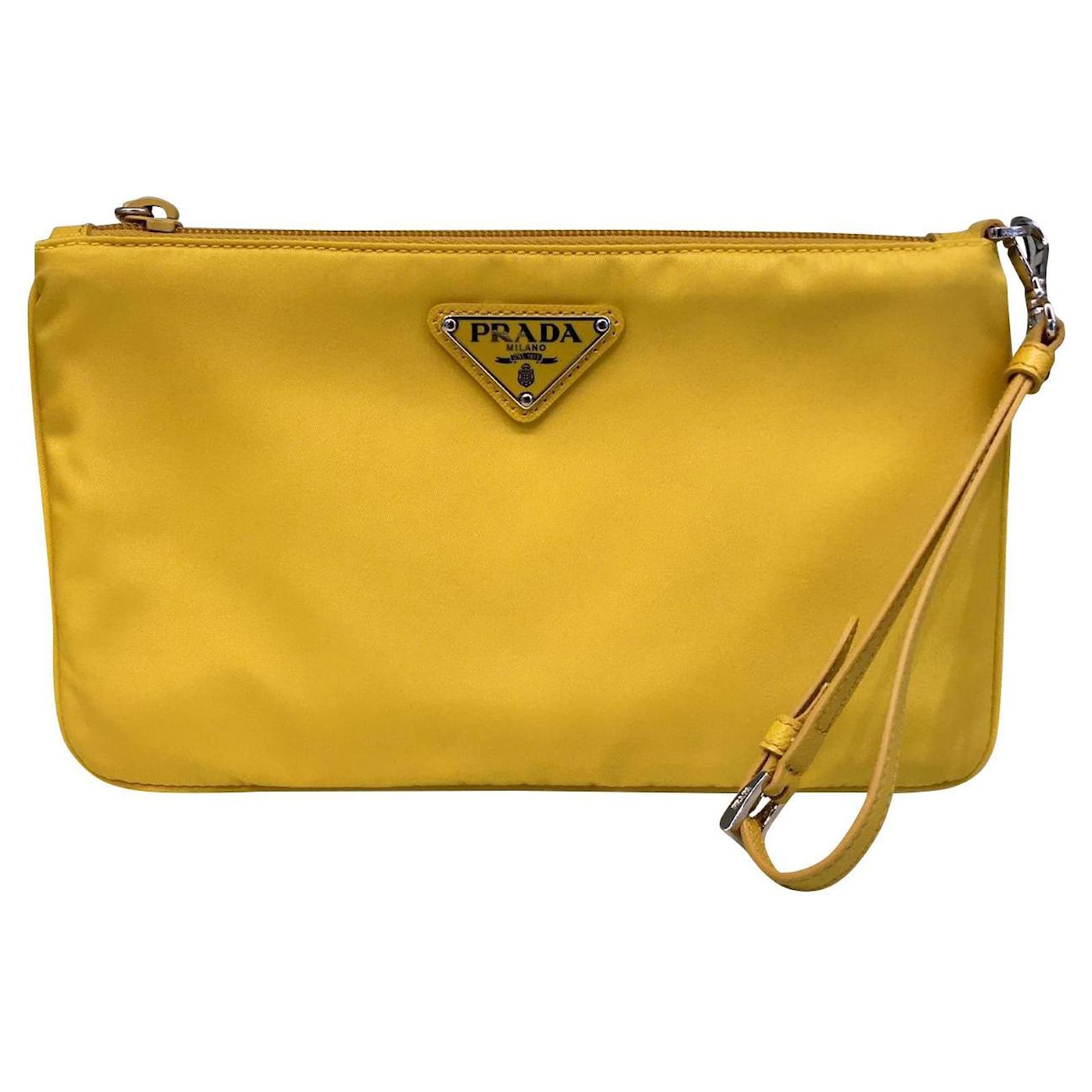 Prada clutch new Yellow Synthetic ref.438191 - Joli Closet