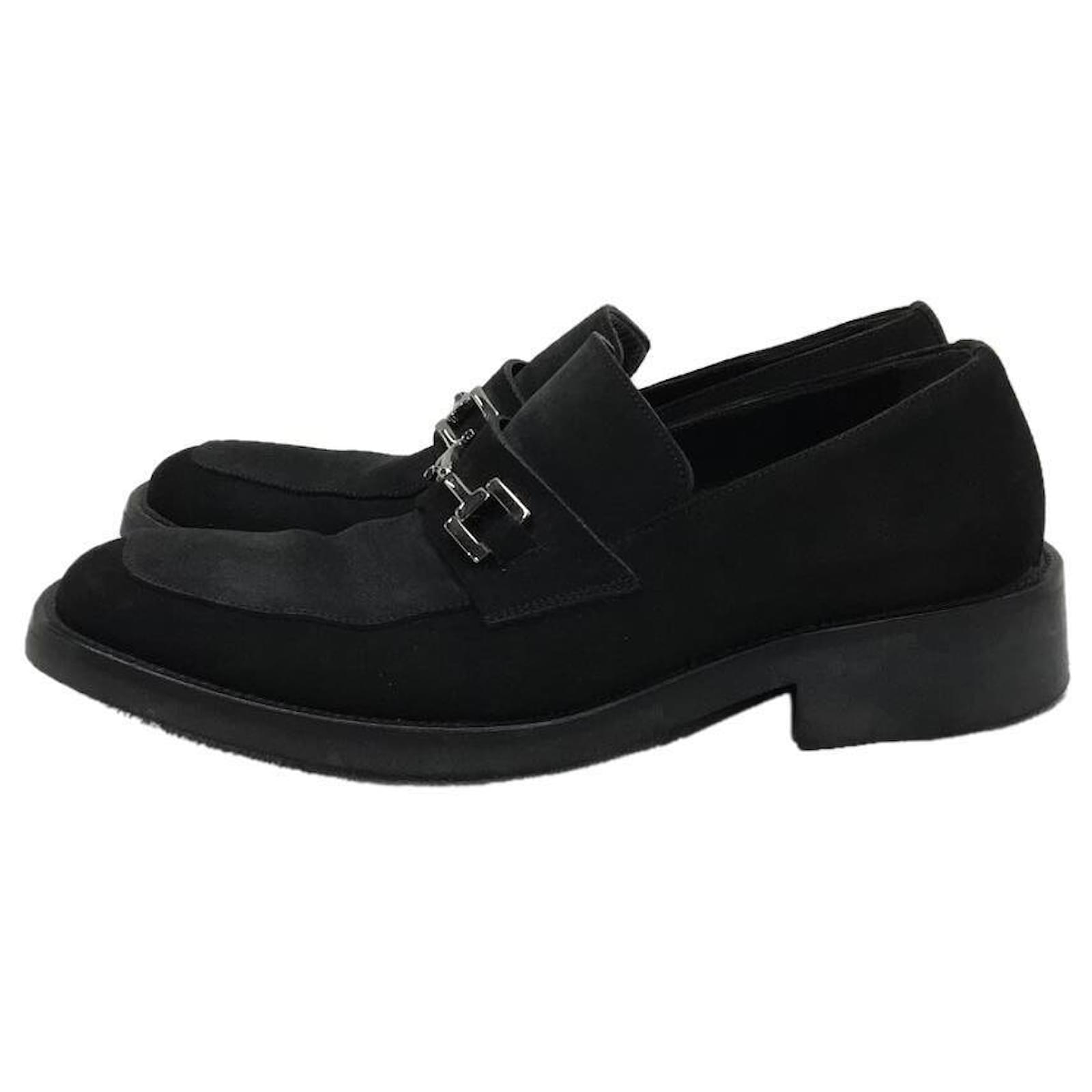 GUCCI Bit loafers / square toe / loafers / 40.5 / BLK / Suede Black ref ...