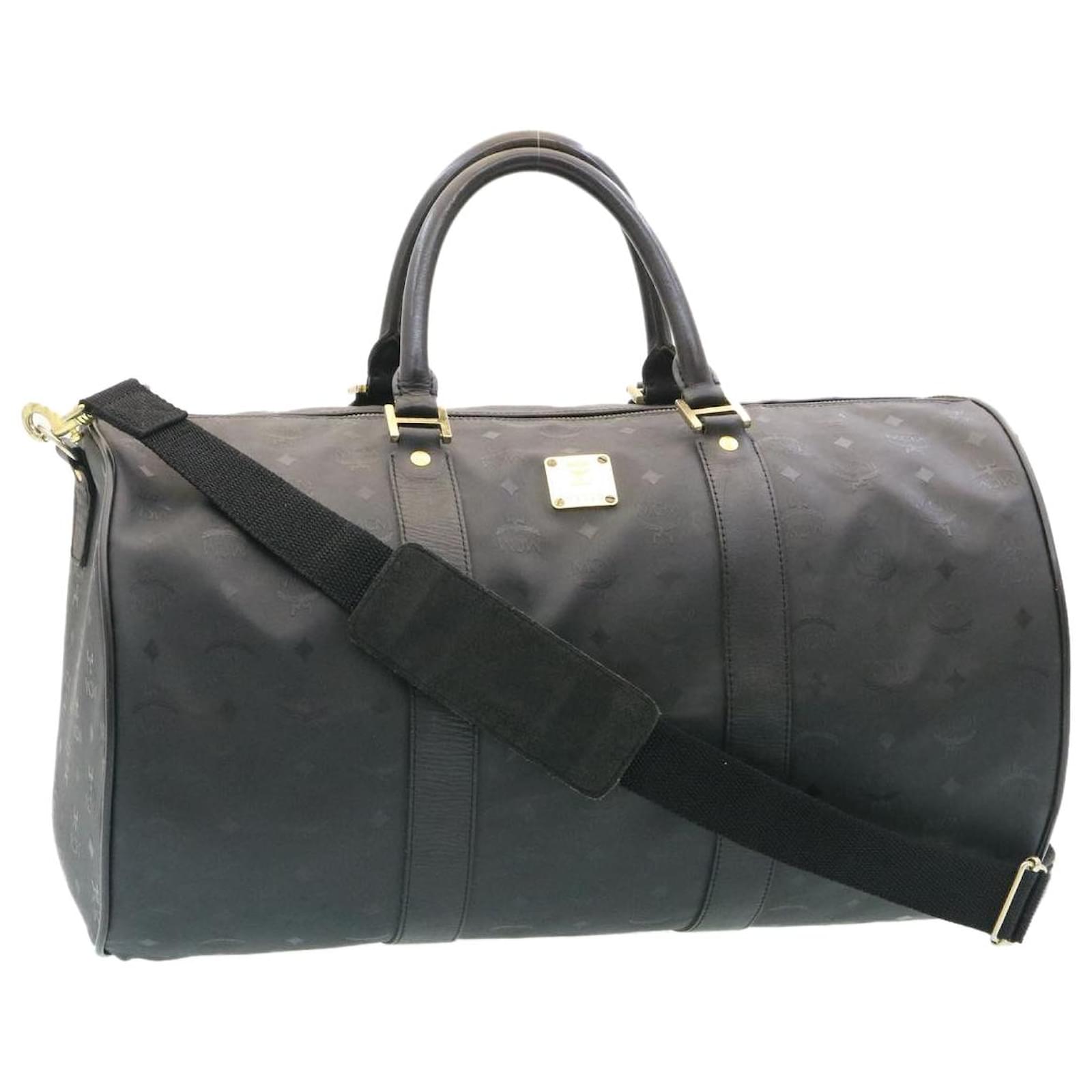 mcm travel bag black
