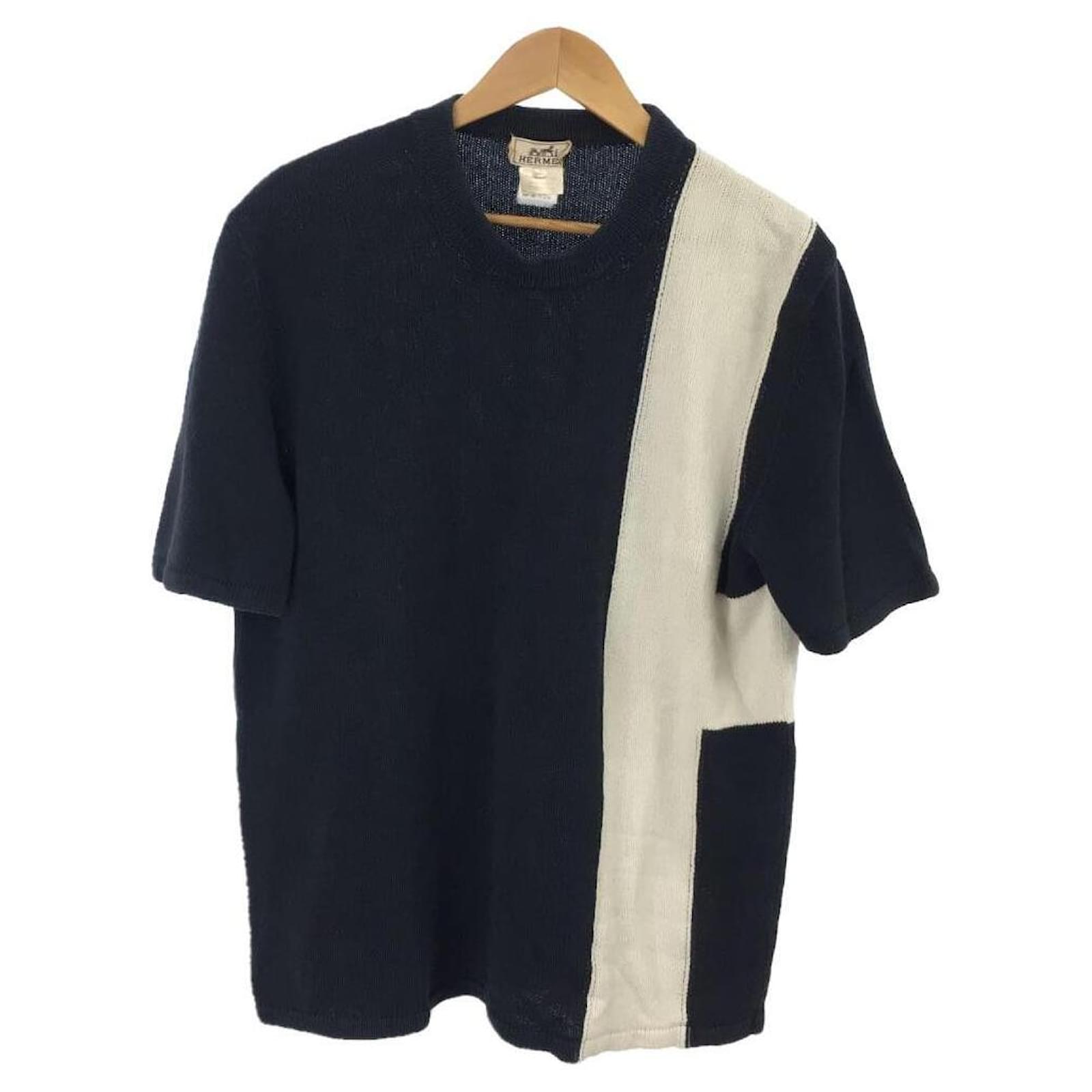Hermès Shirts White Navy blue Cotton ref.438736 - Joli Closet