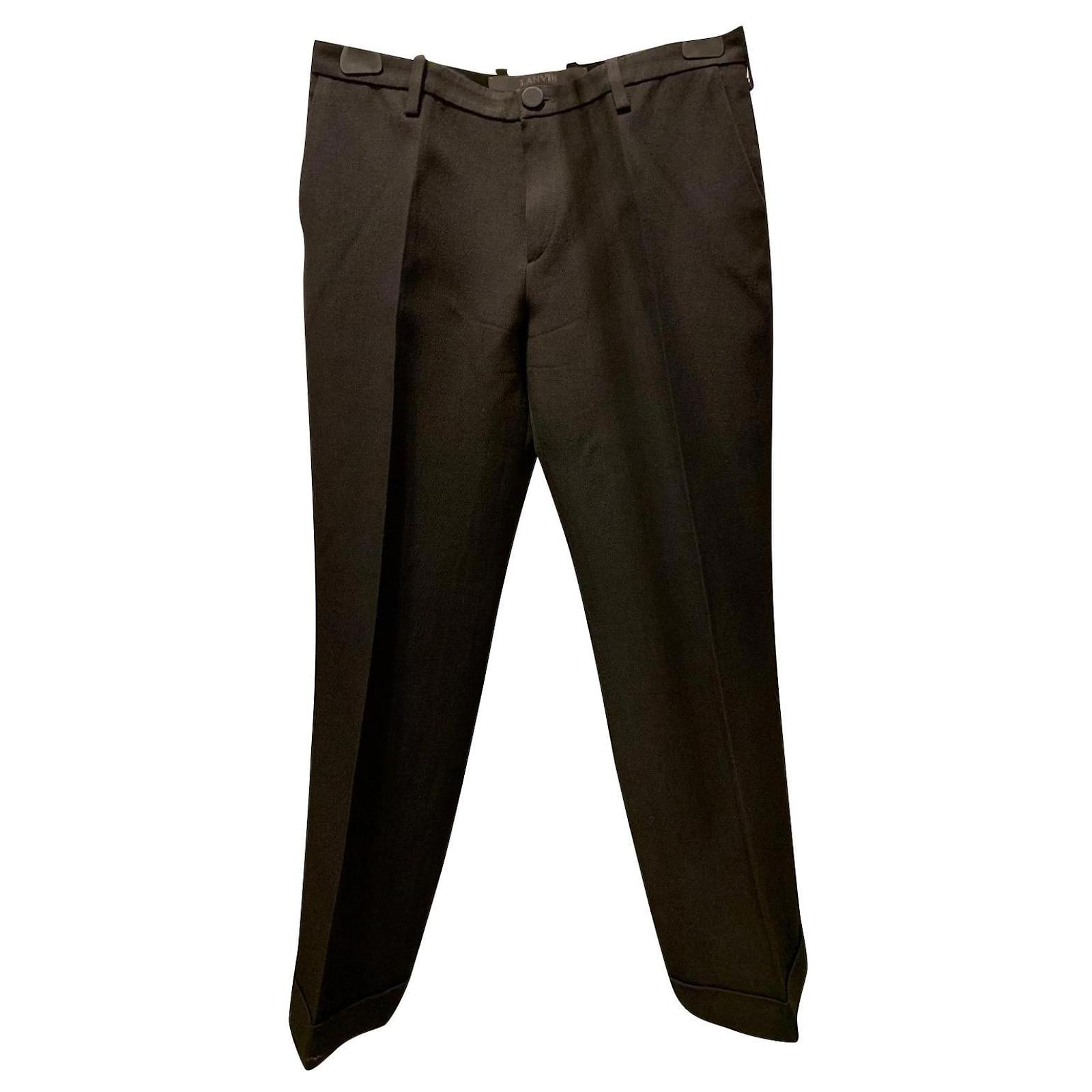 Lanvin Vintage black wool trousers ref 