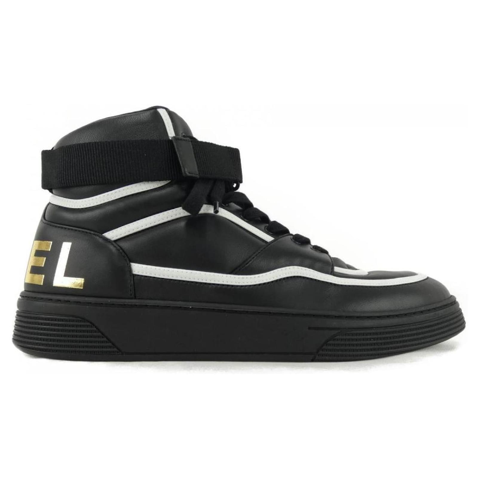 Used] Chanel sneakers Black Leather ref.439085 - Joli Closet