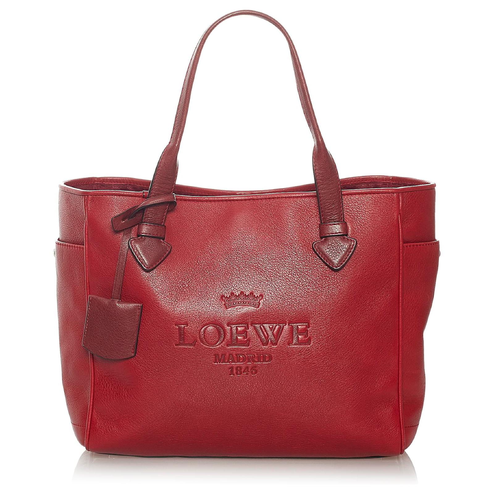 Loewe Red Heritage Leather Tote Bag Pony-style calfskin ref.439110 ...