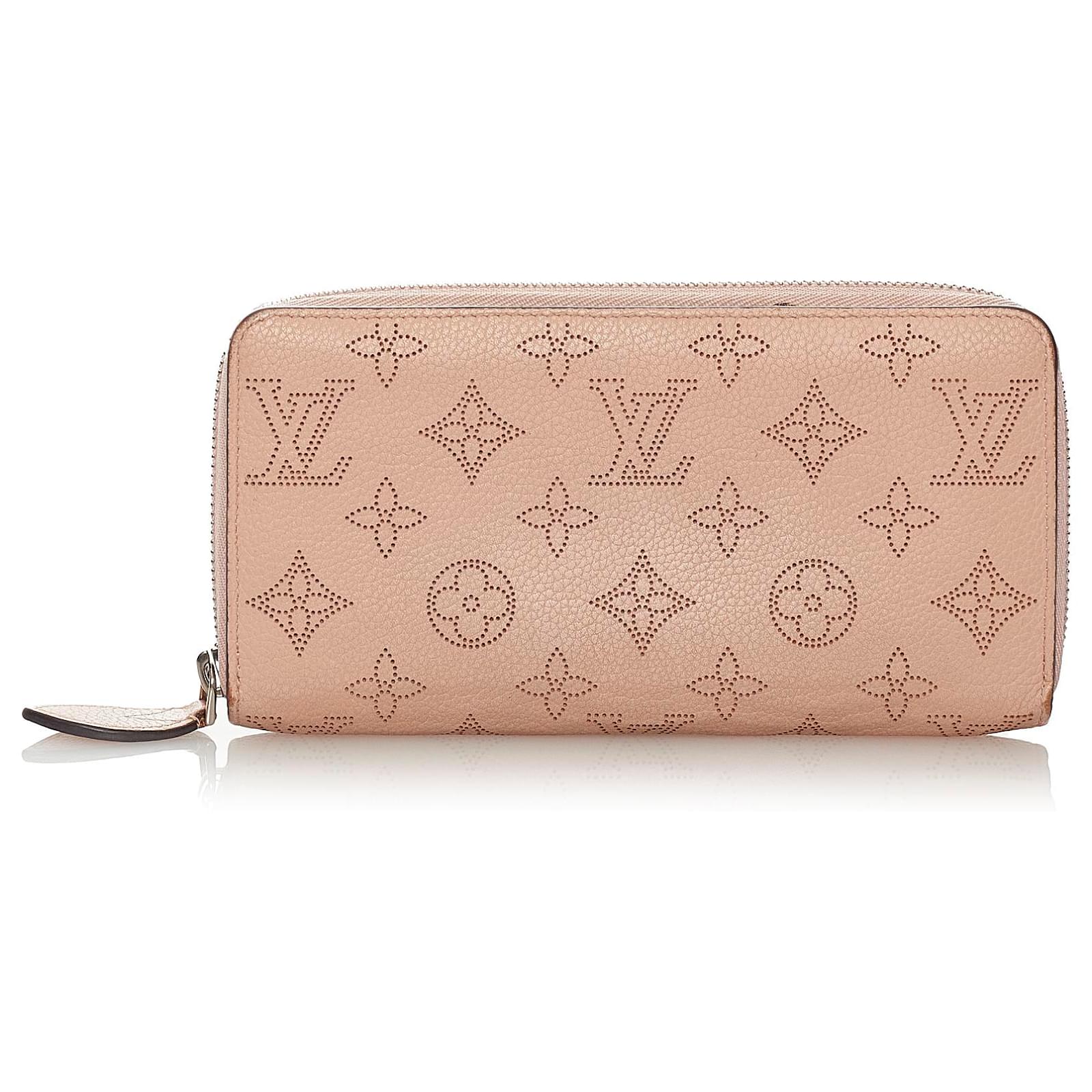 Louis Vuitton Pink Mahina Zippy Wallet Leather Pony-style calfskin