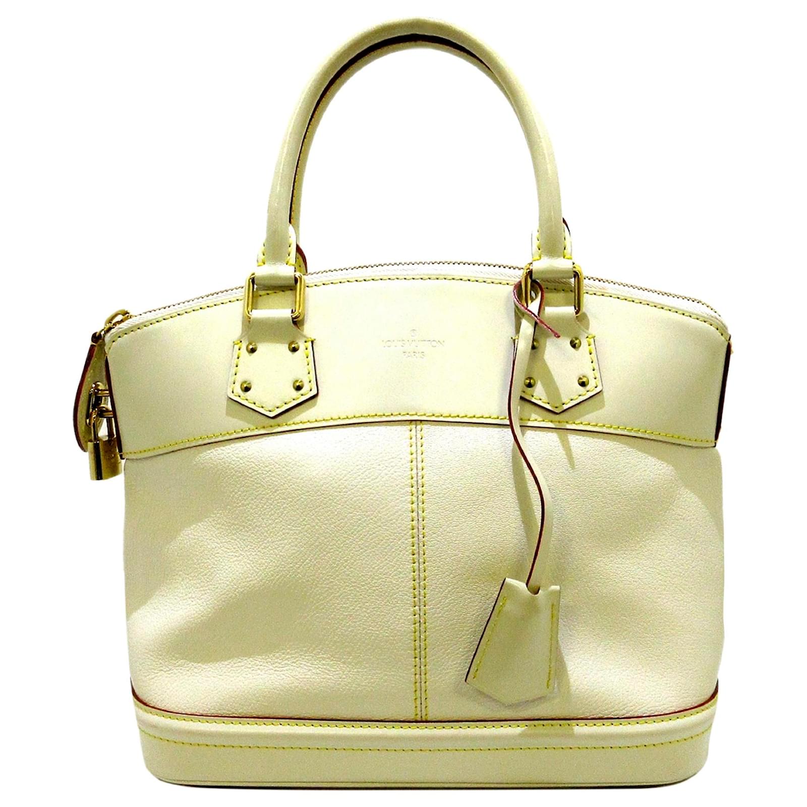 Louis Vuitton White Suhali Lockit PM Cream Leather Pony-style calfskin  Goatskin ref.207925 - Joli Closet