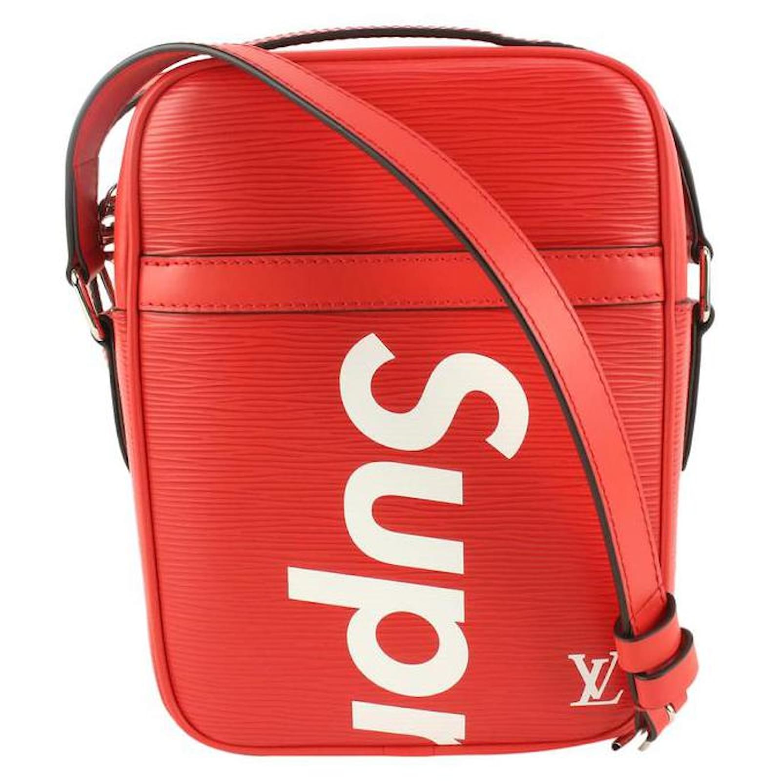 Supreme LV X Supreme Shoulder Bag Danube Epi PM Red