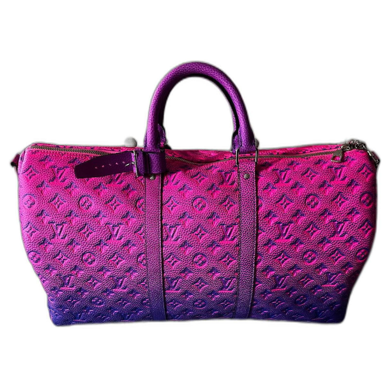 louis vuitton pink keepall