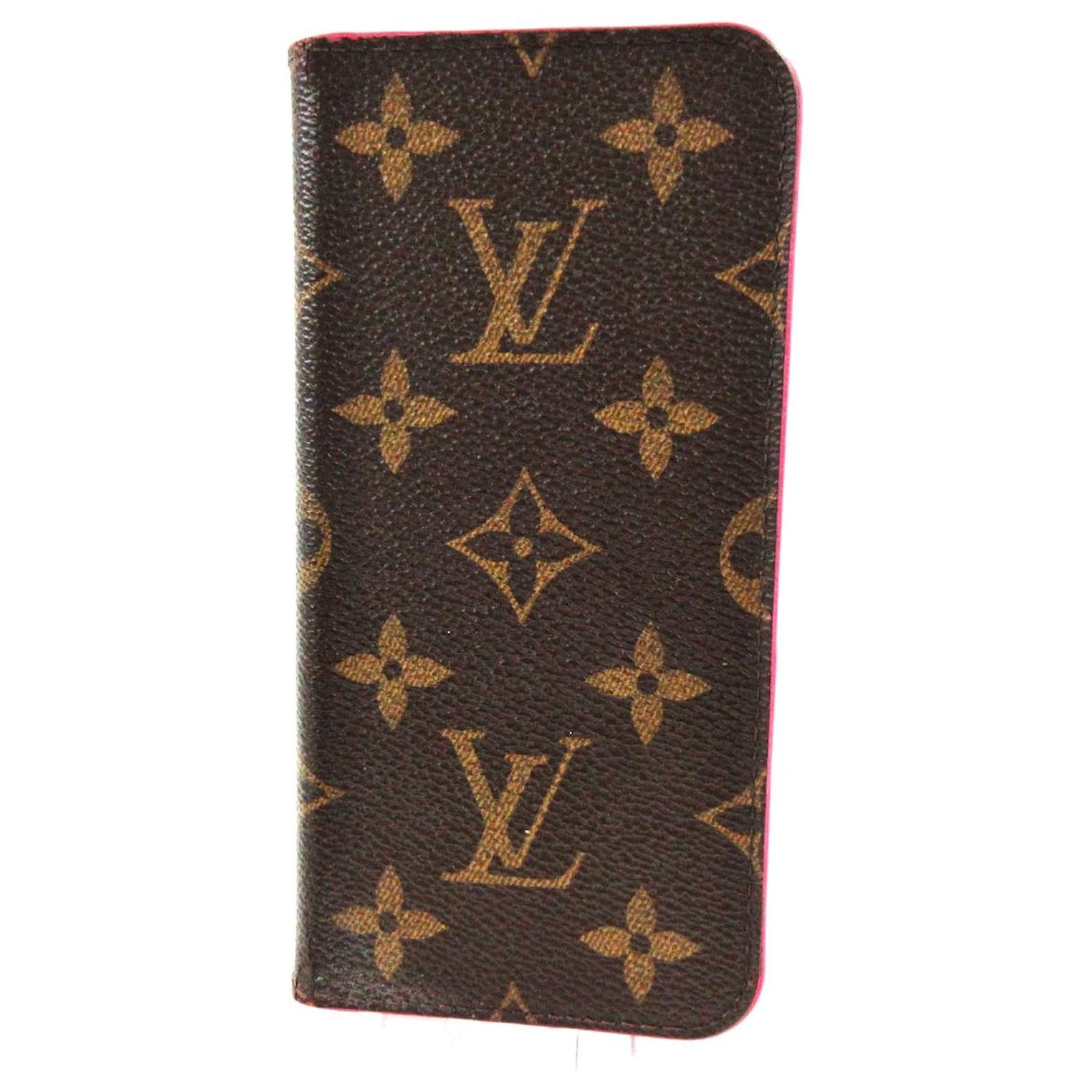 Louis Vuitton Monogram 7 Plus Iphone Folio Case - Brown