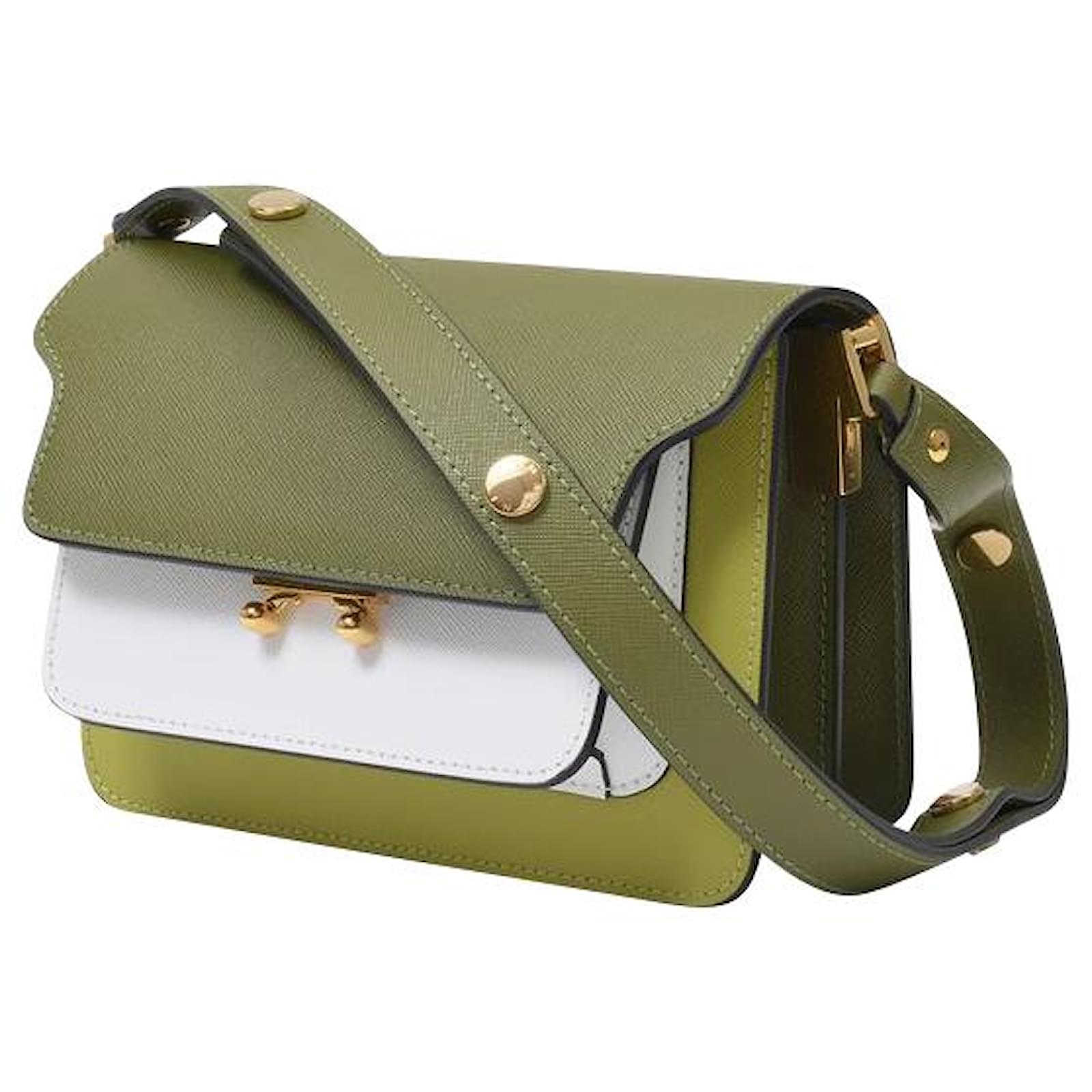 Marni Trunk Mini Bag in Green Leather ref.442844 - Joli Closet