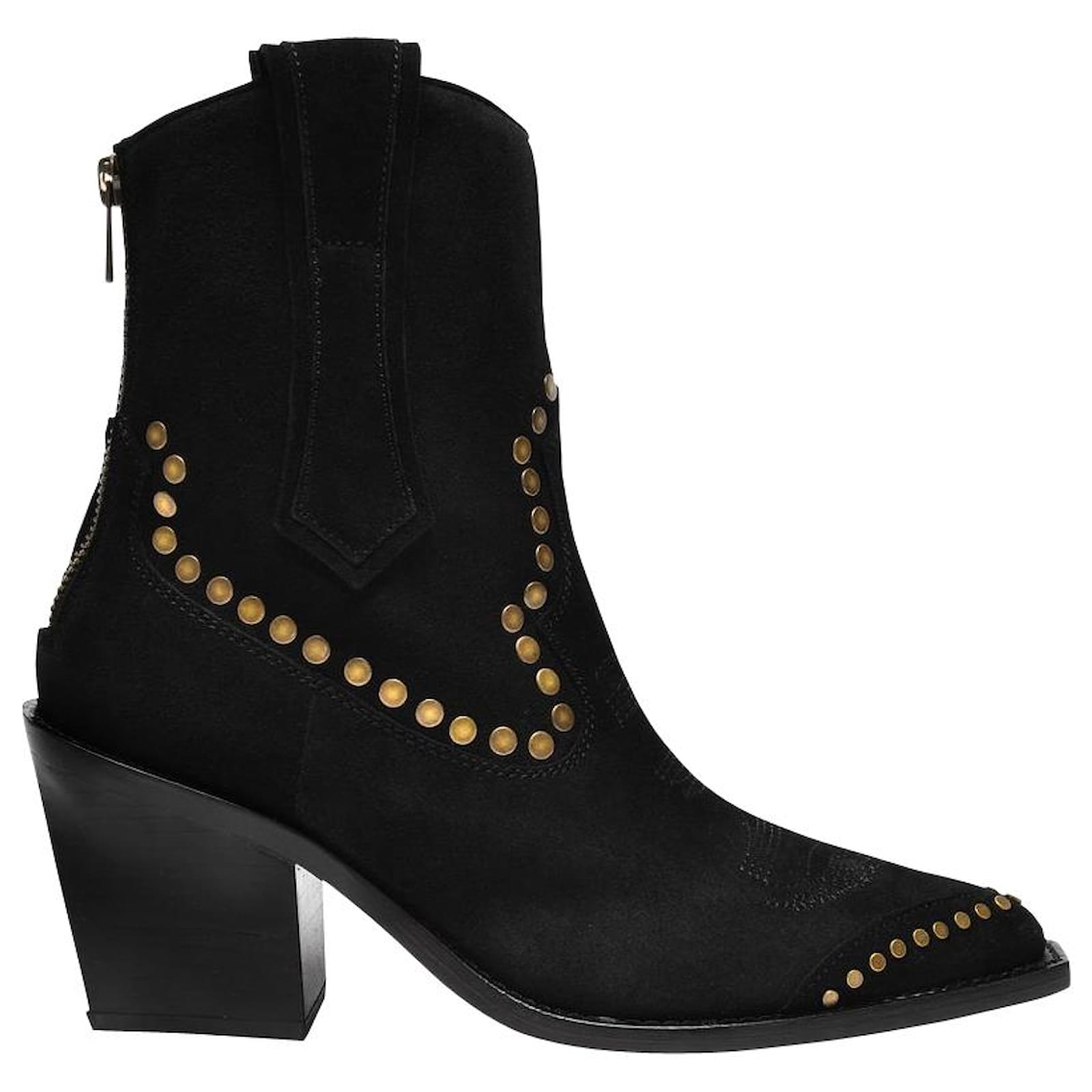 Zadig & Voltaire Cara Ankle Boots in Black Leather ref.442908 - Joli Closet