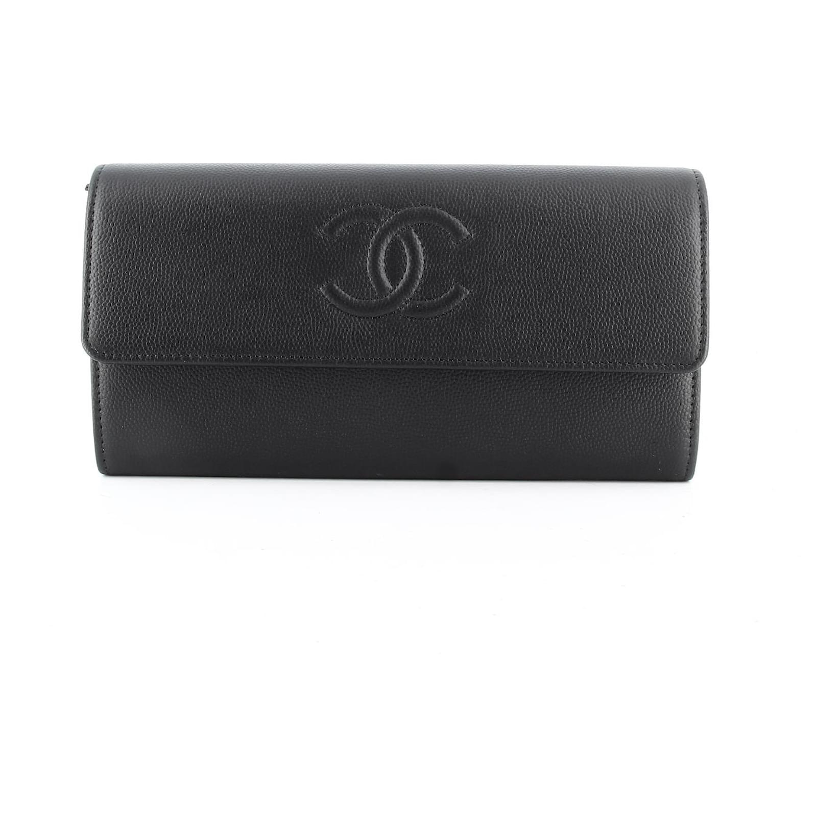 Chanel Wallet Compact 2021 Black Leather ref.443341 - Joli Closet