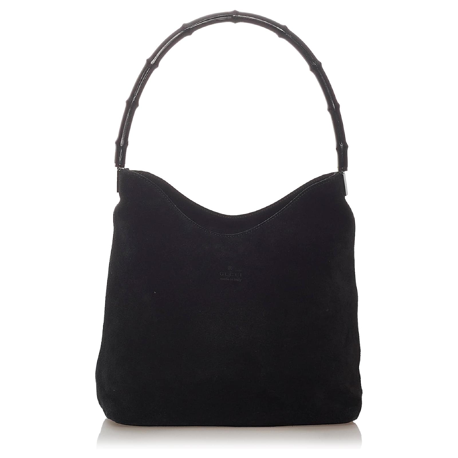 gucci black suede bolsa