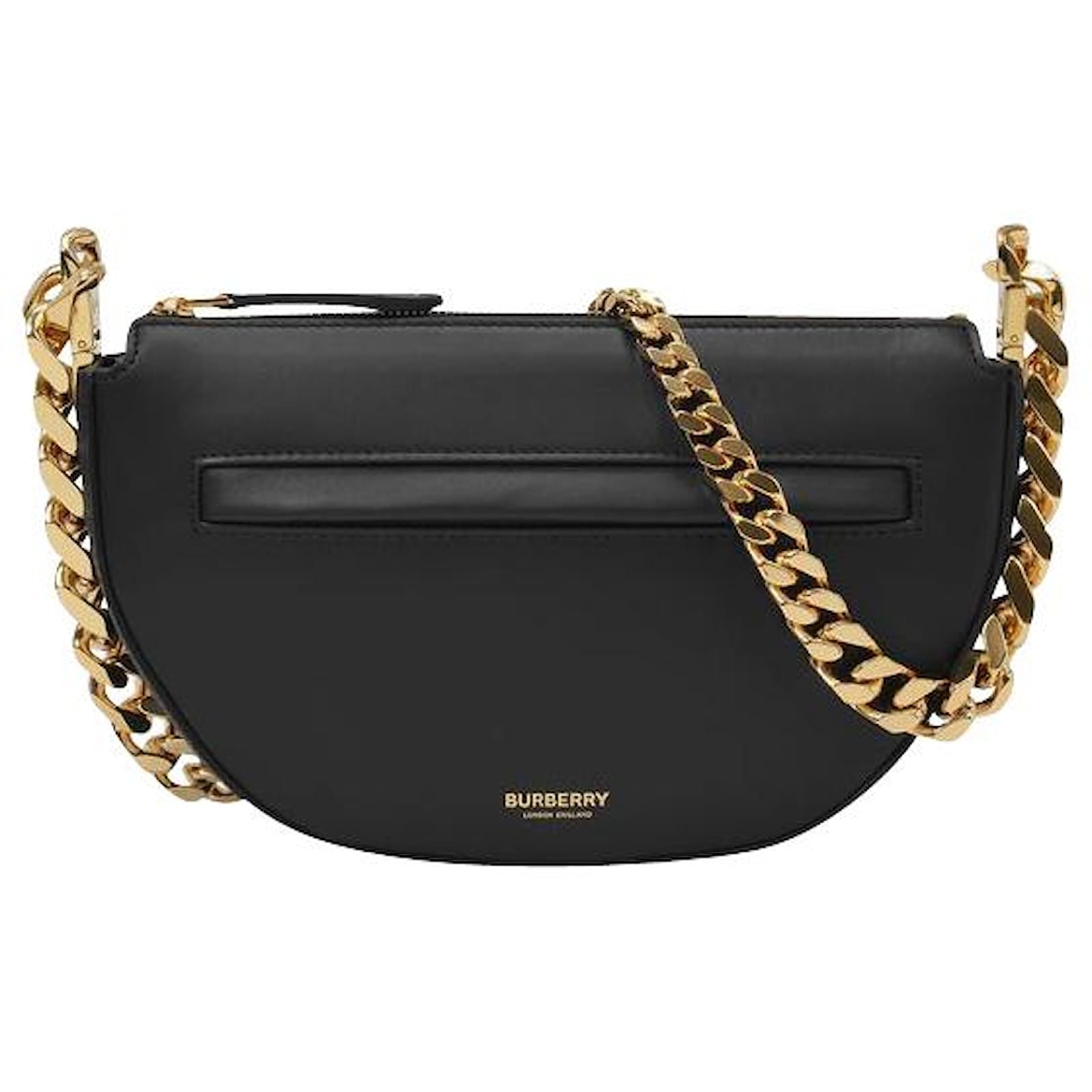 Burberry Olympia Mini Zip Leather Shoulder Bag