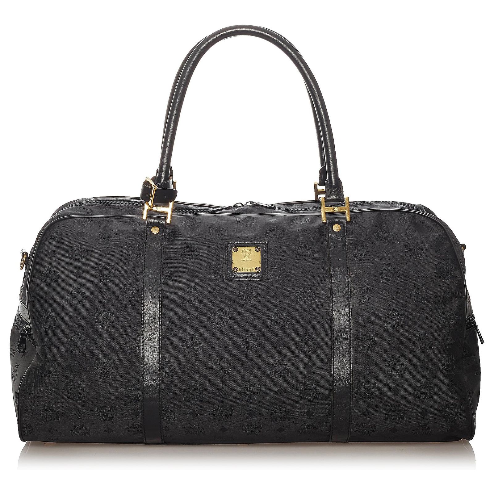 Black MCM nylon travel bag MCM Vintage Nylon Visetos Shoulder Bag - Black Shoulder Bags  main image 3