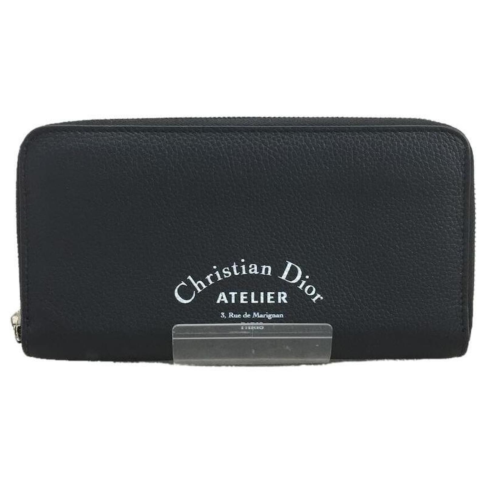 Christian Dior Wallet / 20BO0178 / Leather / BLK / Solid / Men's Black ref.444201 Joli Closet