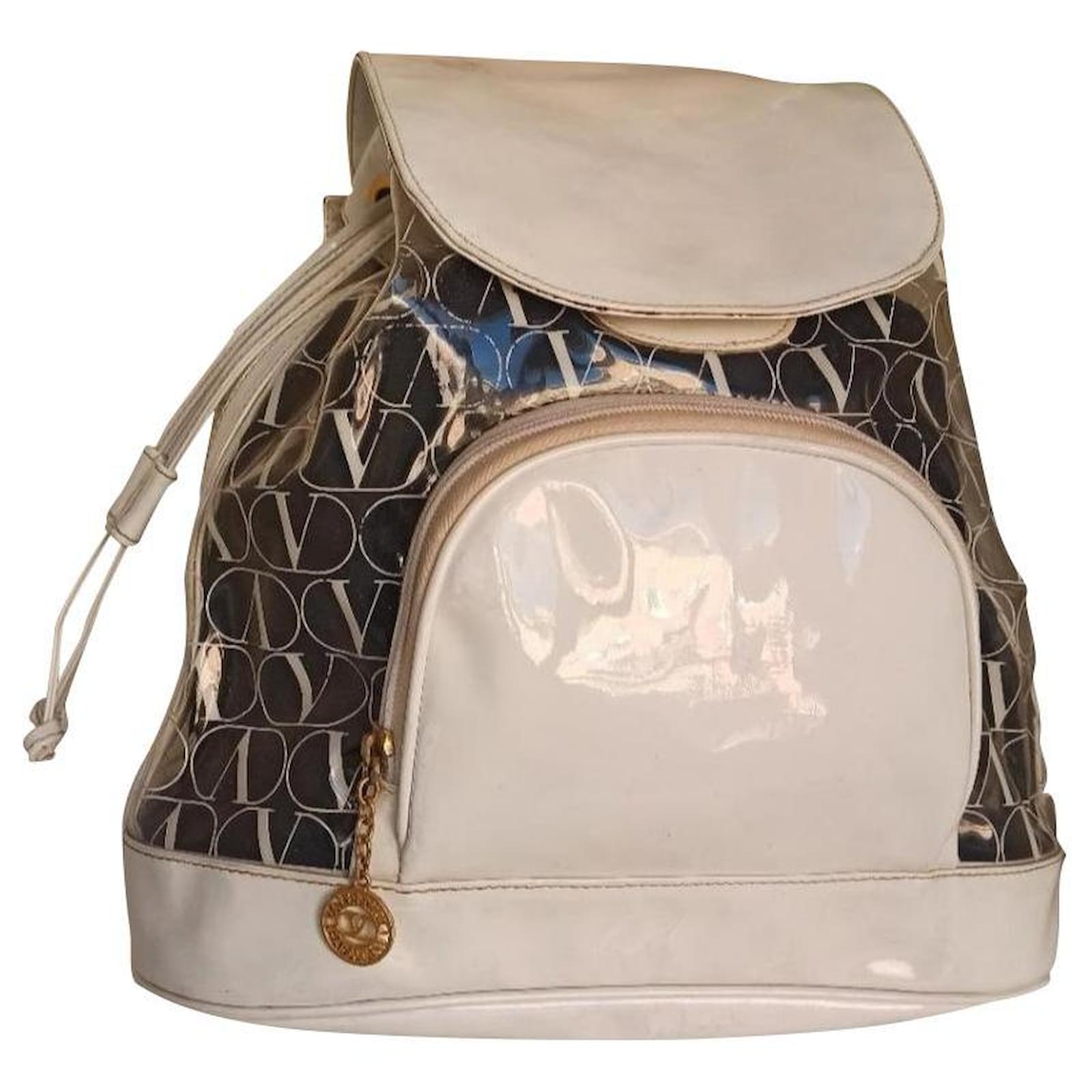 Valentino Garavani white backpack bag Patent leather Plastic ref