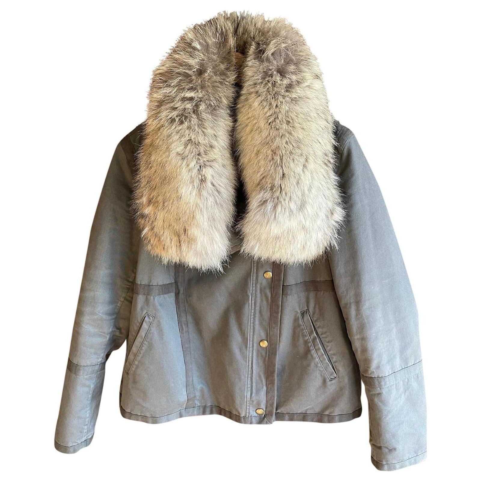 Pump slette opskrift Yves Salomon Army jacket size 44 Beige Khaki Cotton ref.444408 - Joli Closet