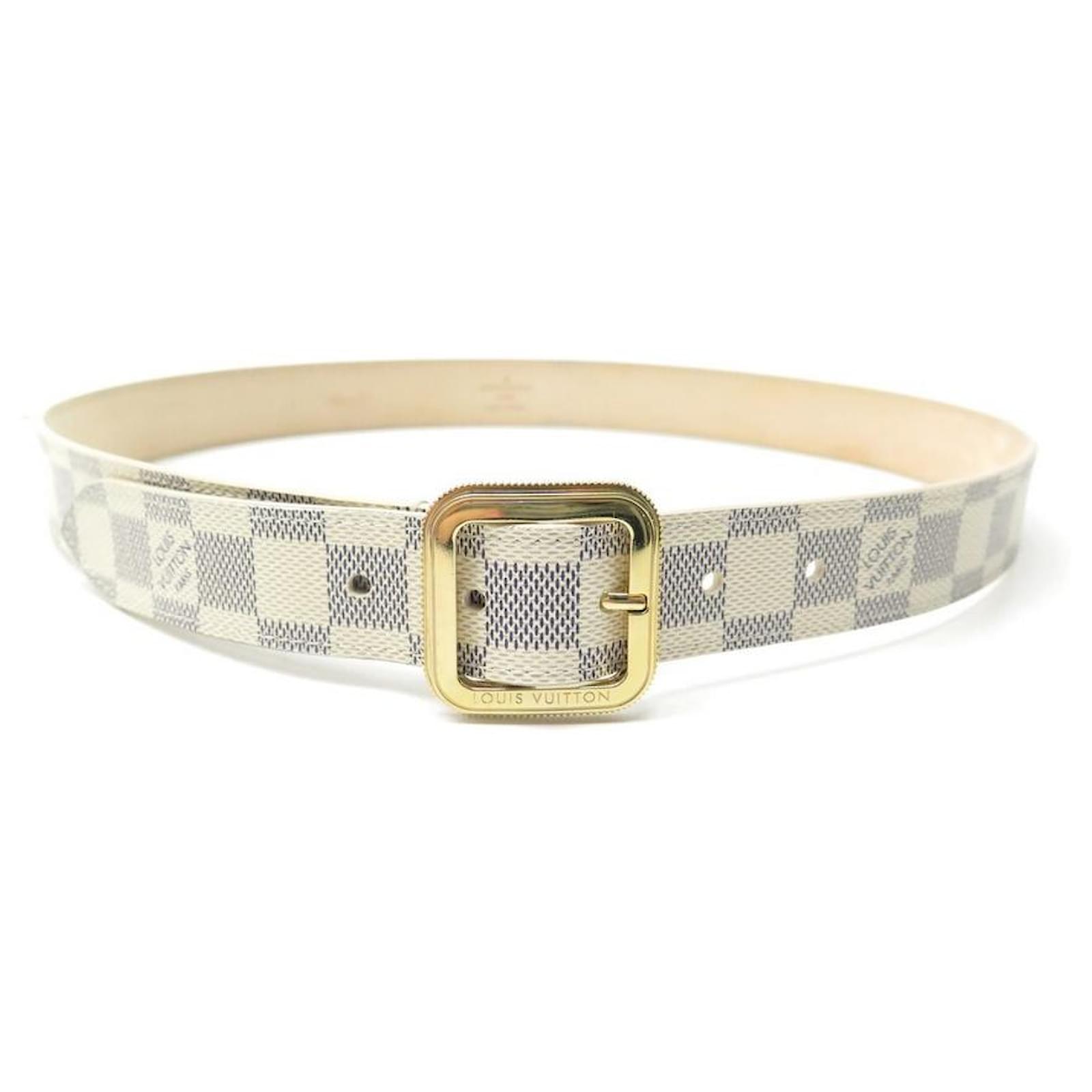 Ceinture initiales en toile Louis Vuitton Beige taille 85 cm en Toile -  34897238