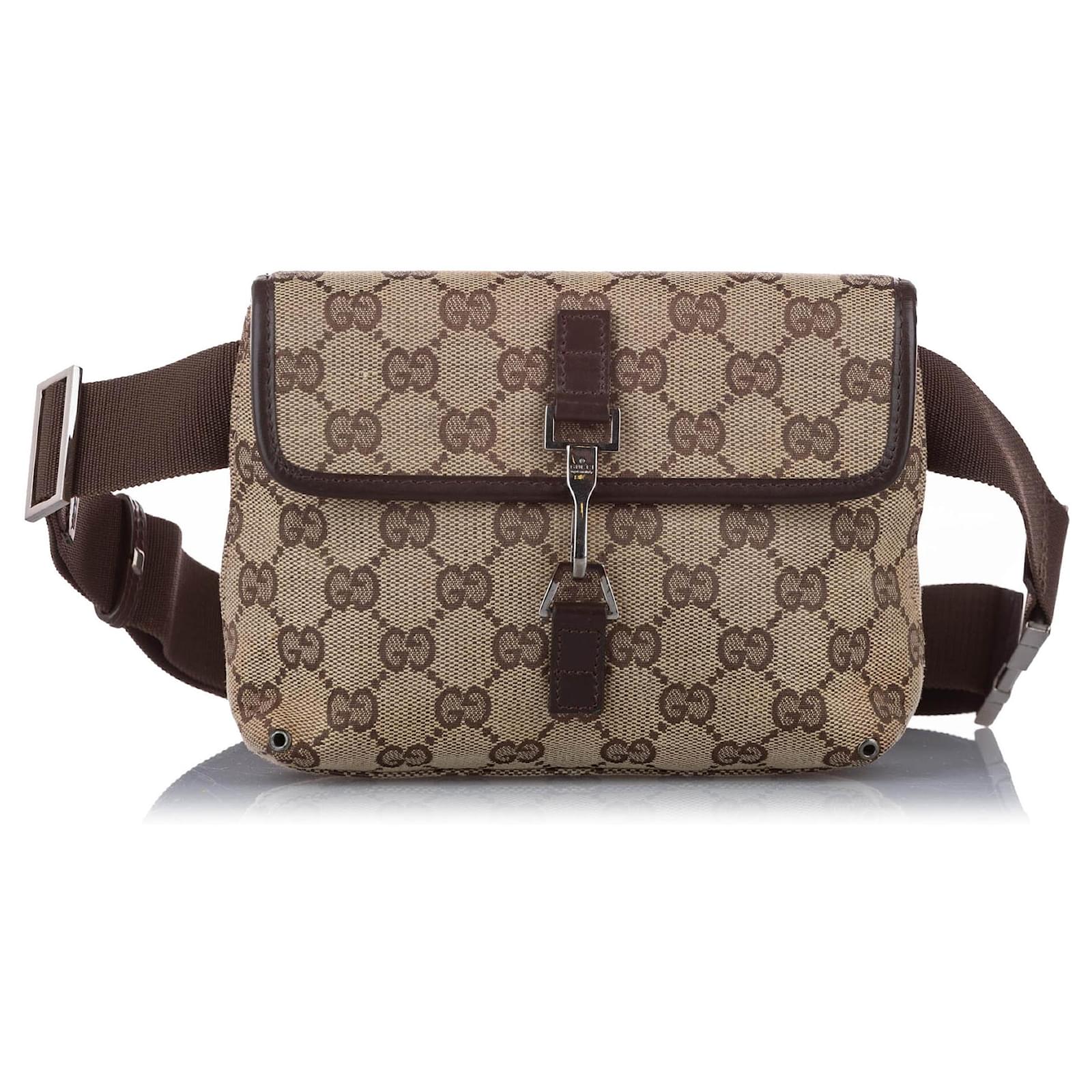 Gucci, Bags, Gucci Gg Vintage Canvas Belt Bag In Beige