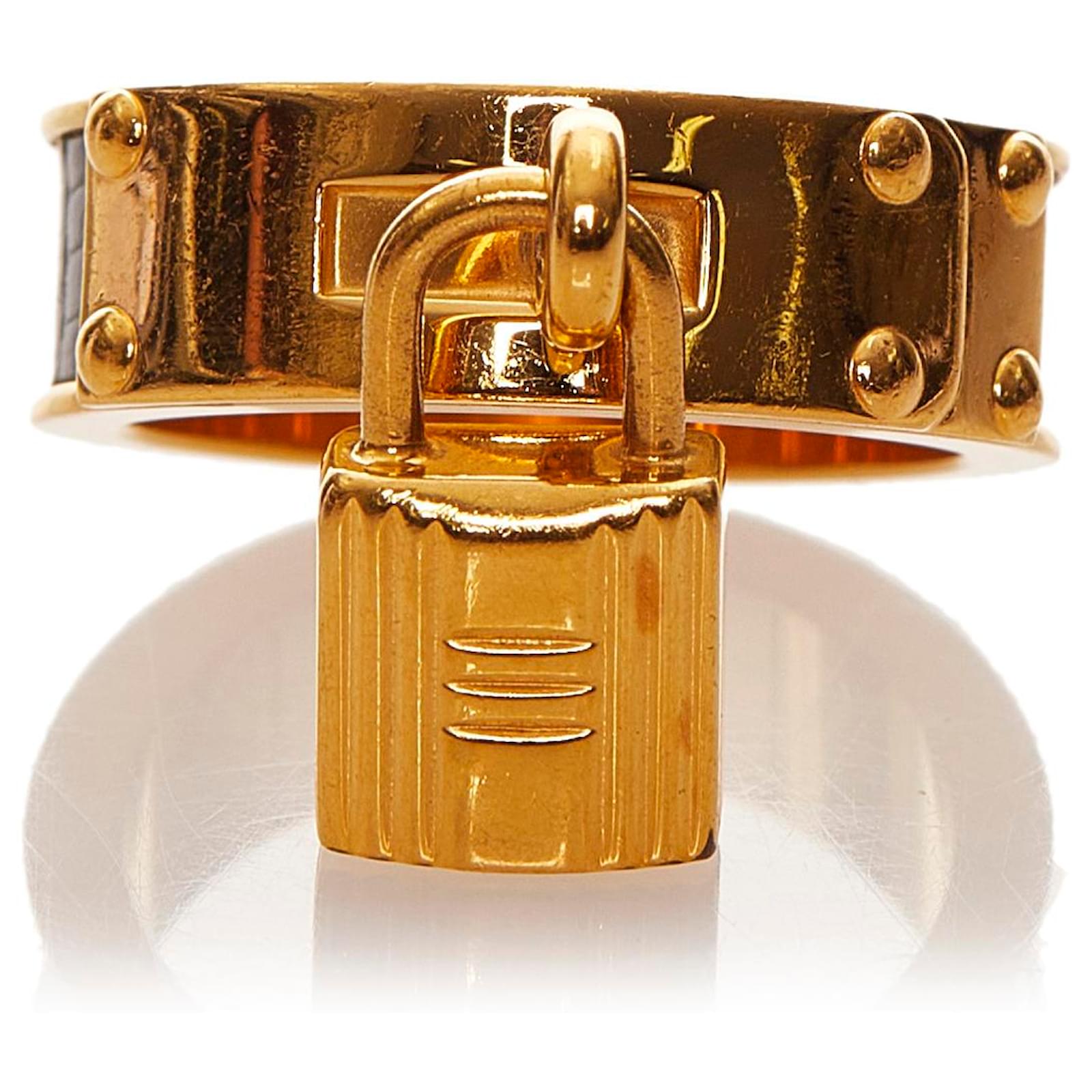 HERMES Charms Cadenas scarf ring