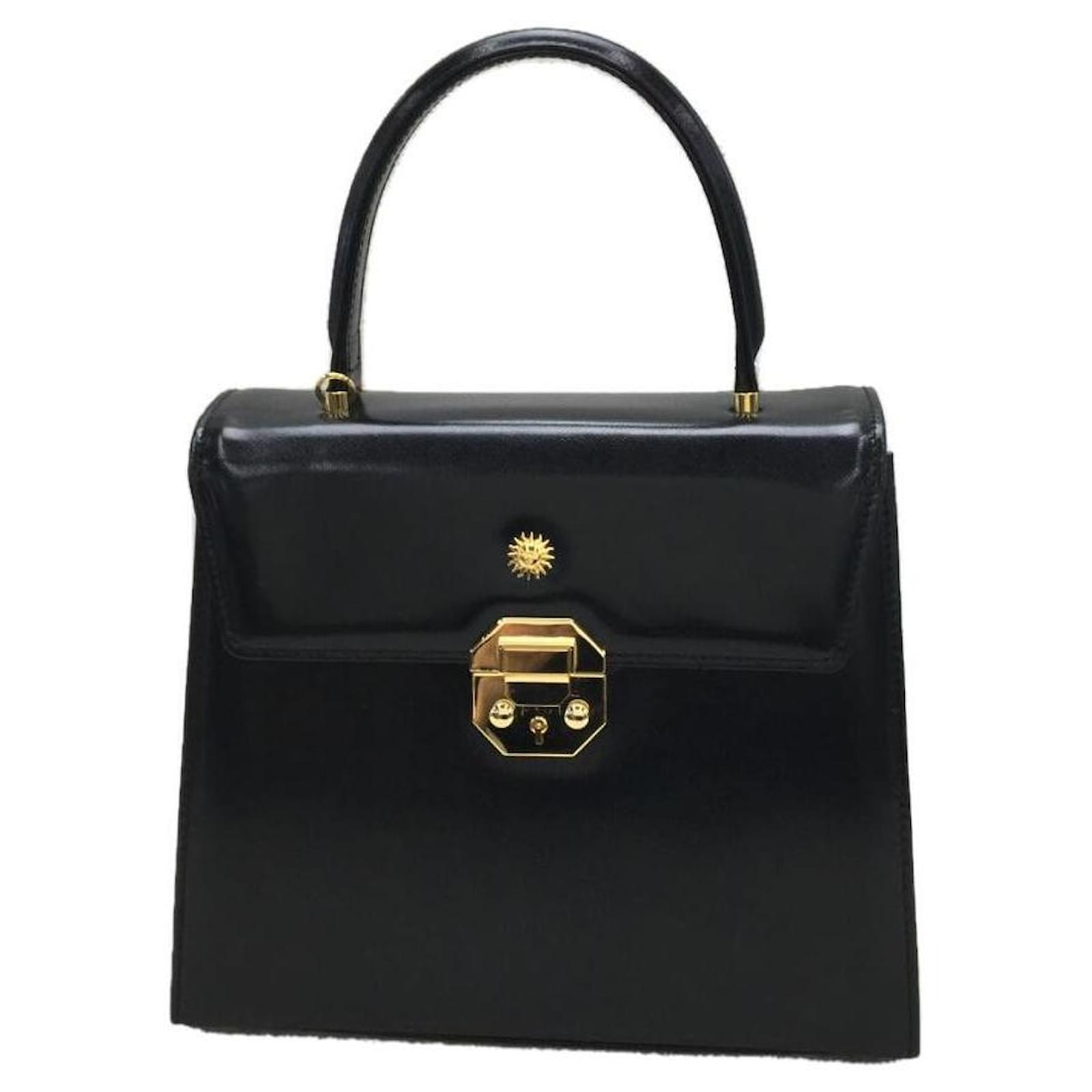 versace black handbag with gold hardware