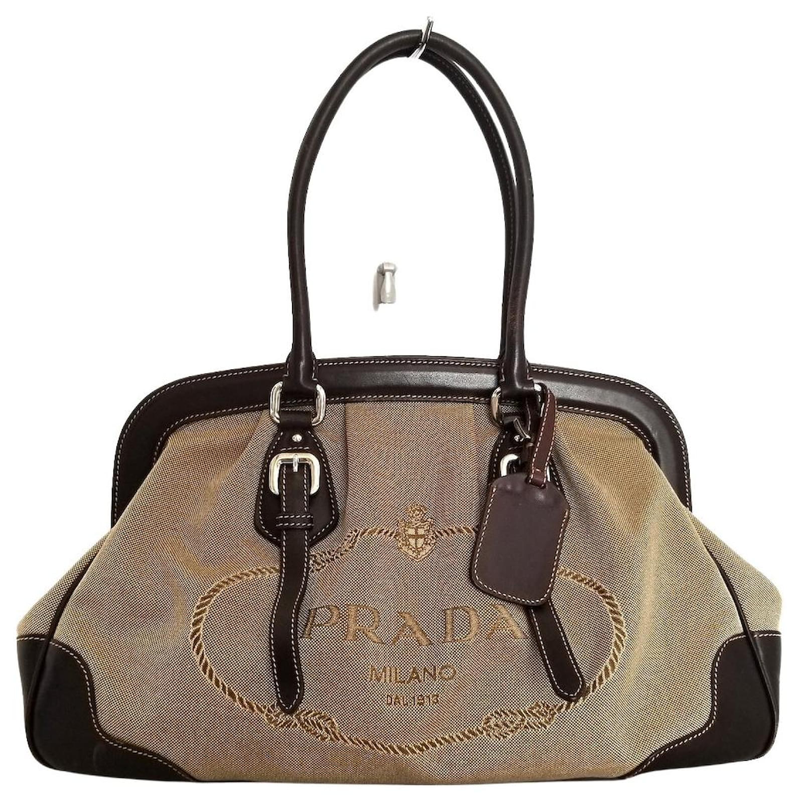 Prada Handbag Brown Cloth ref.446056 - Joli Closet
