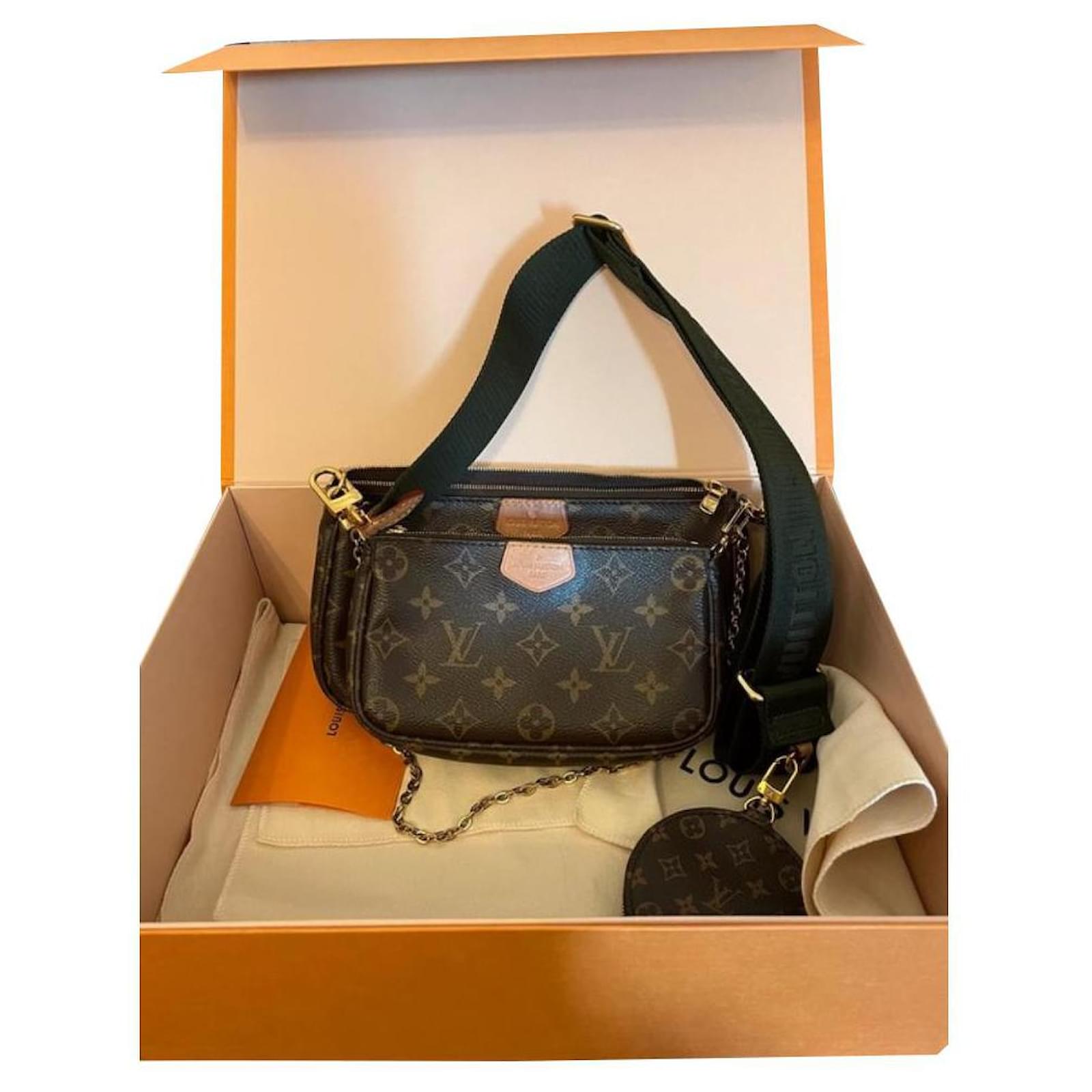 Louis Vuitton Multi-pocket accessories Brown Khaki Leather ref.446427 -  Joli Closet
