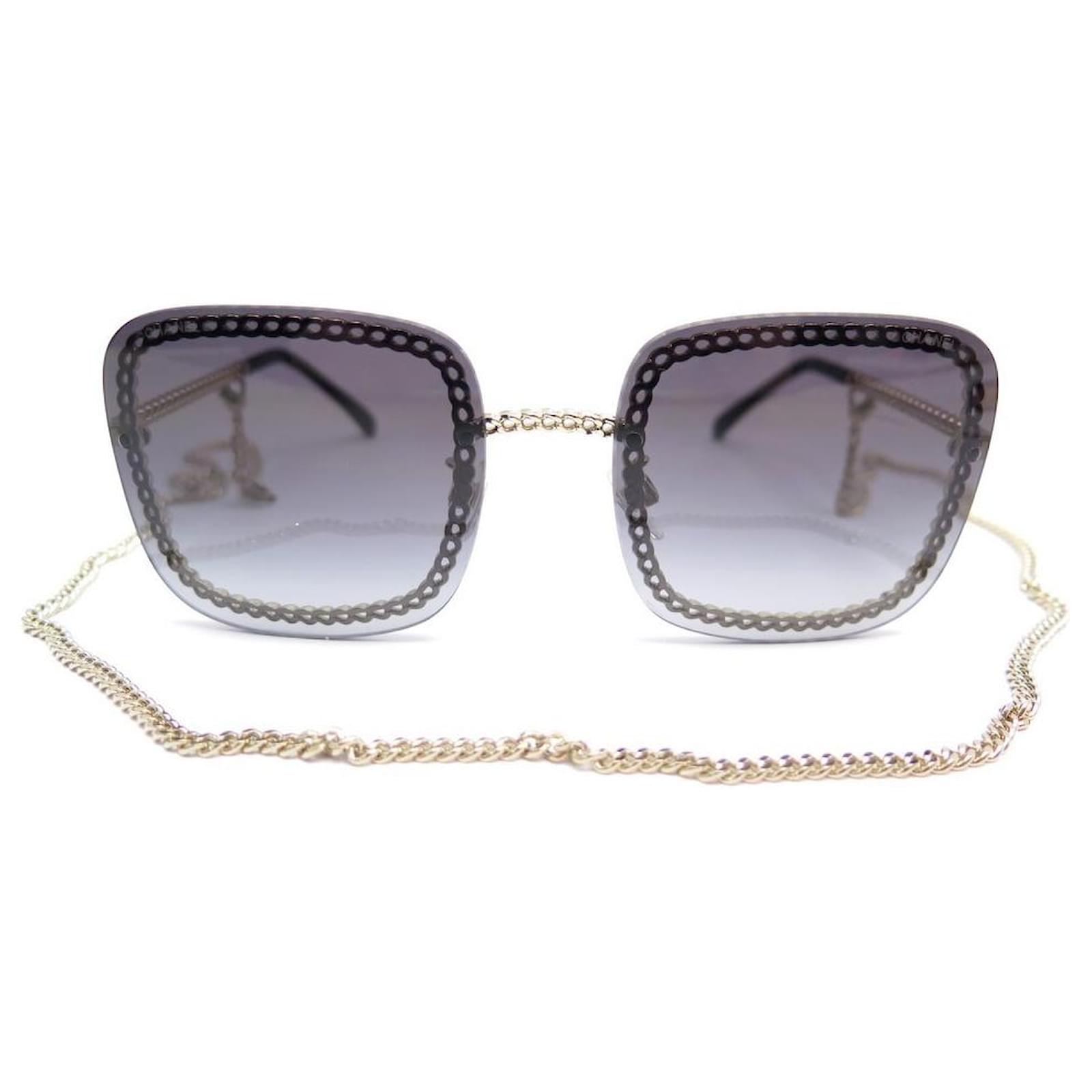 NUOVI OCCHIALI DA SOLE CHANEL 4244 alla71291 CATENA D'ORO + ASTUCCIO PER OCCHIALI  DA SOLE Metallo ref.447815 - Joli Closet