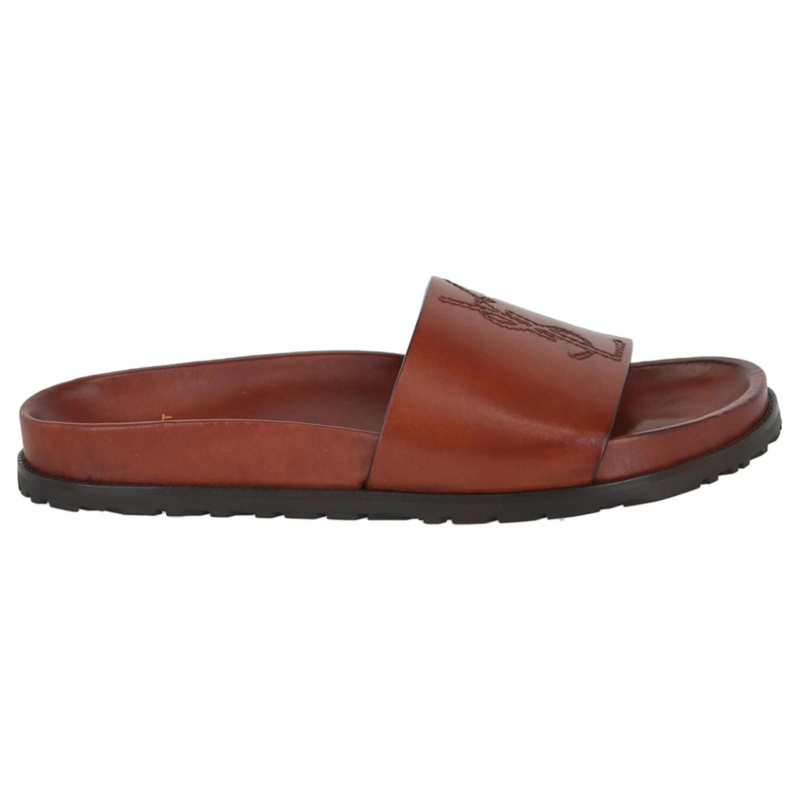 Saint laurent cheap jimmy leather slides