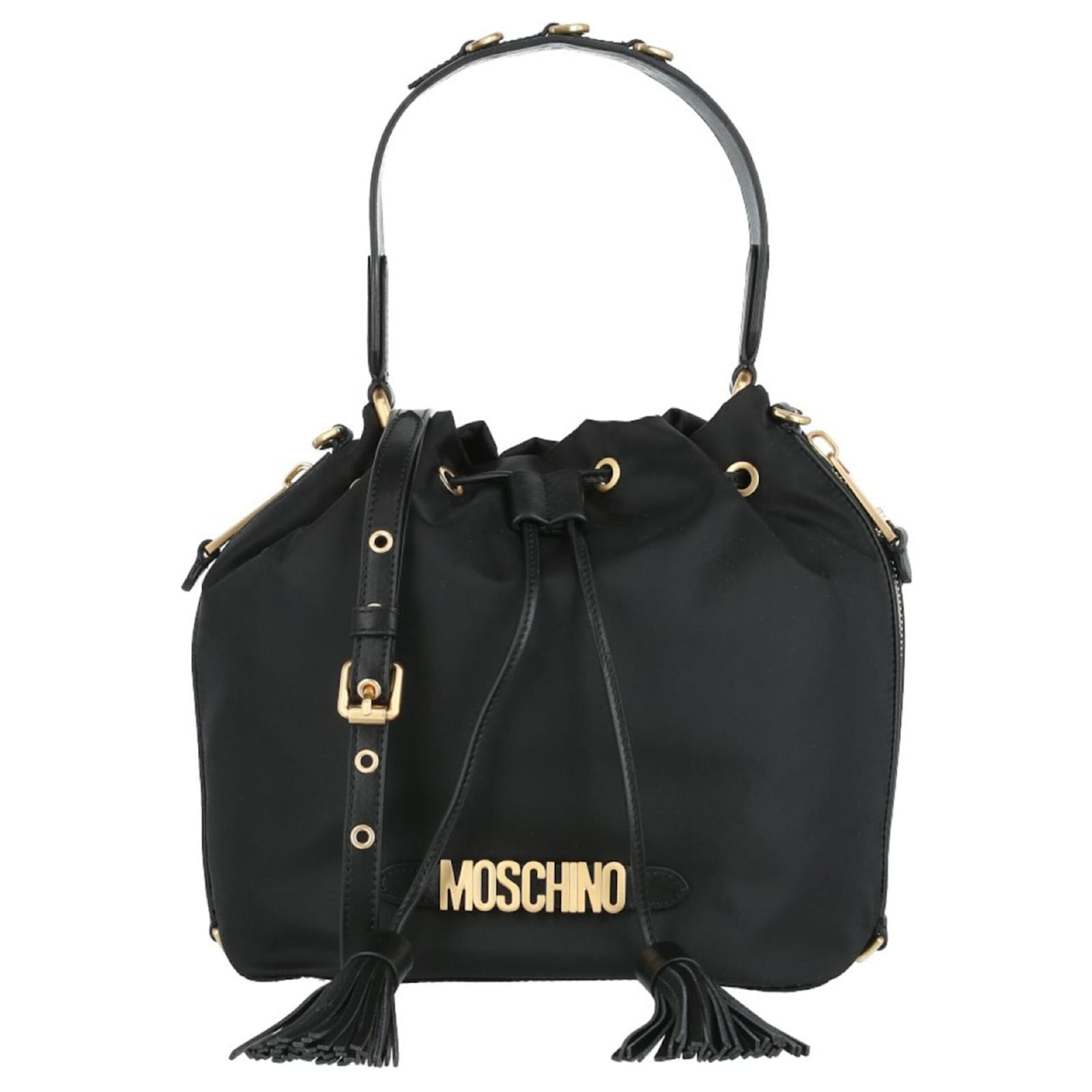 moschino drawstring bucket bag
