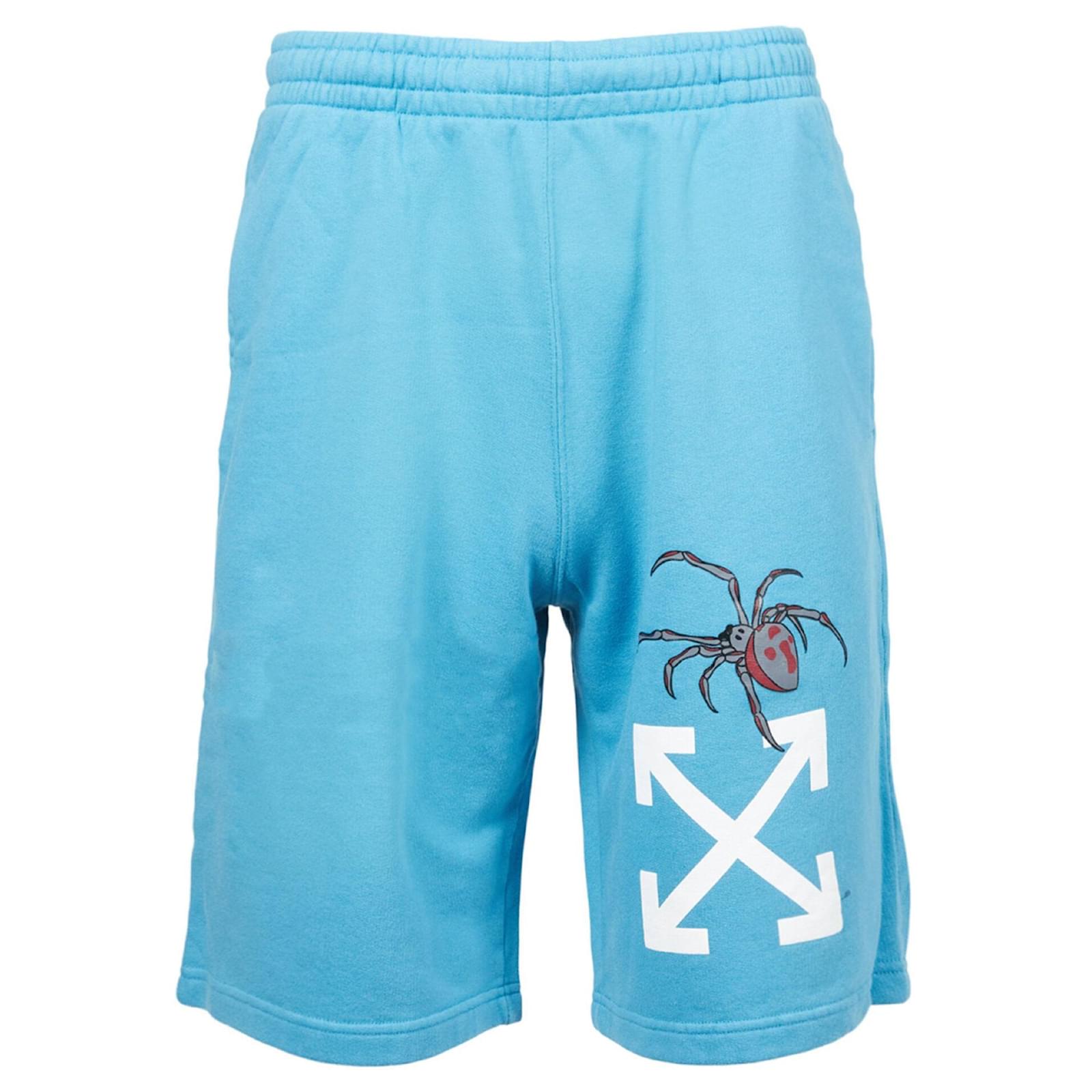 Off White Mens Arachno Arrow Sweatshorts Blue Cotton ref.448127 - Joli  Closet