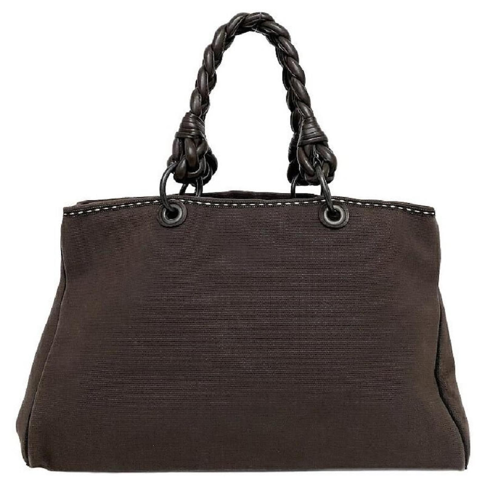 [Used] Bottega Veneta Tote Bag Brown Large Capacity Canvas Leather ref ...